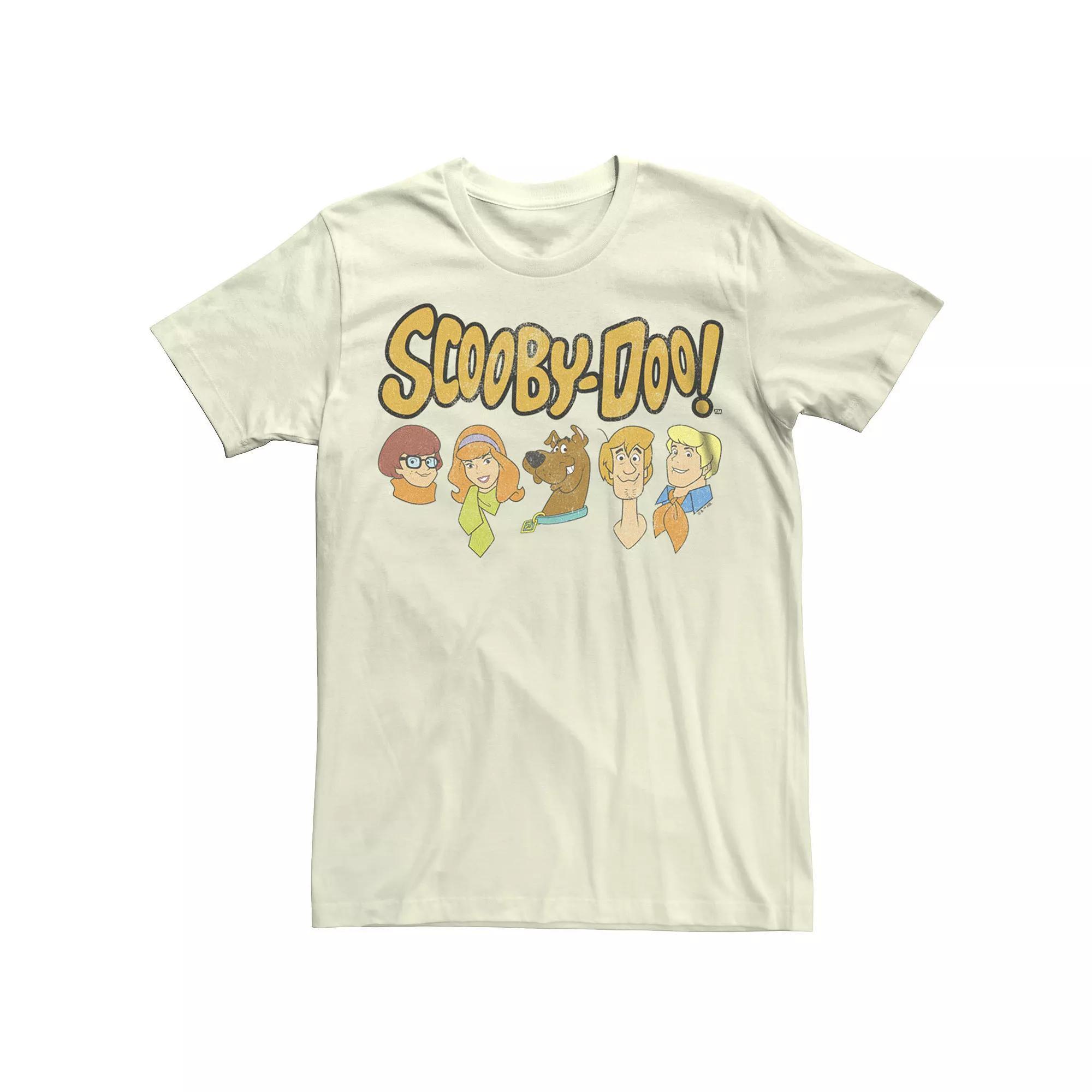 Men's Scooby-Doo Mystery Group Heads Graphic Tee, Size: Medium, Natural Product Image