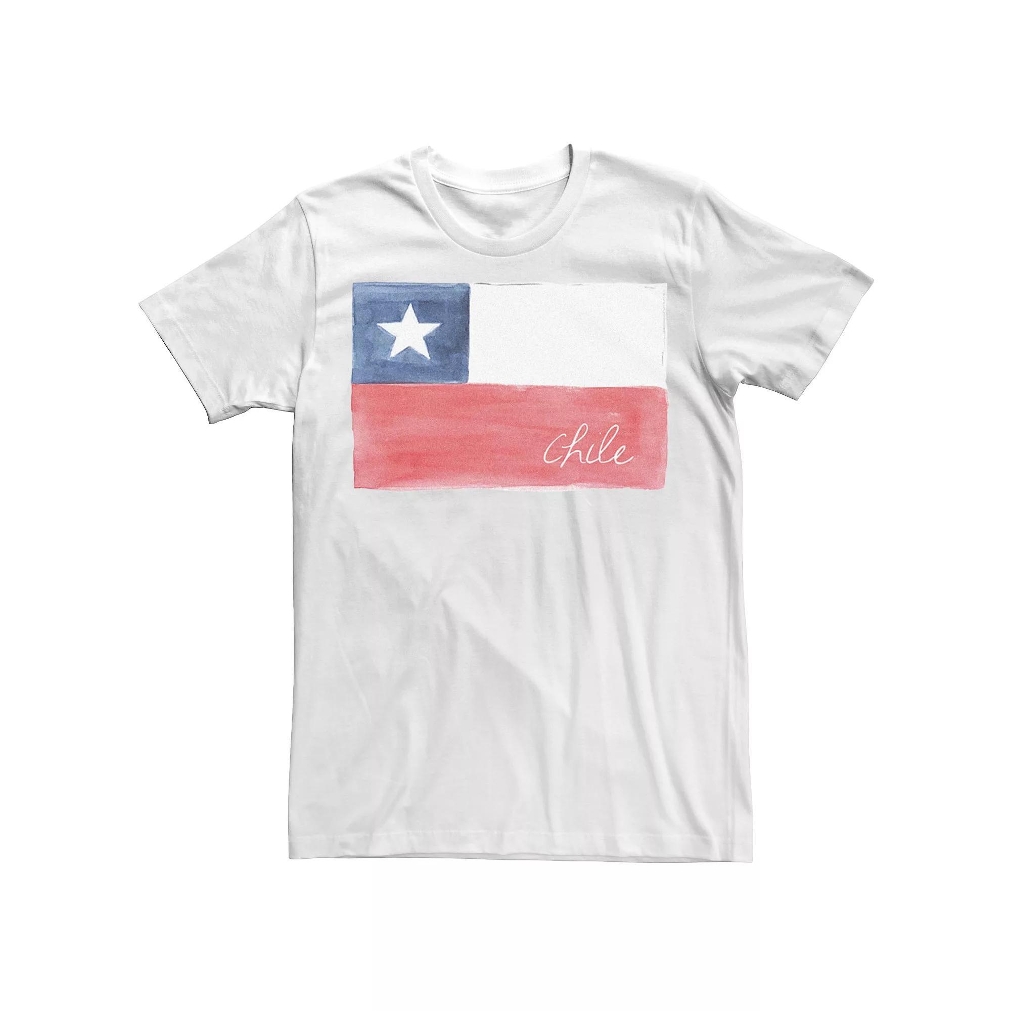 Men's HHM Chile Flag Watercolor Tee, Size: Small, White Product Image