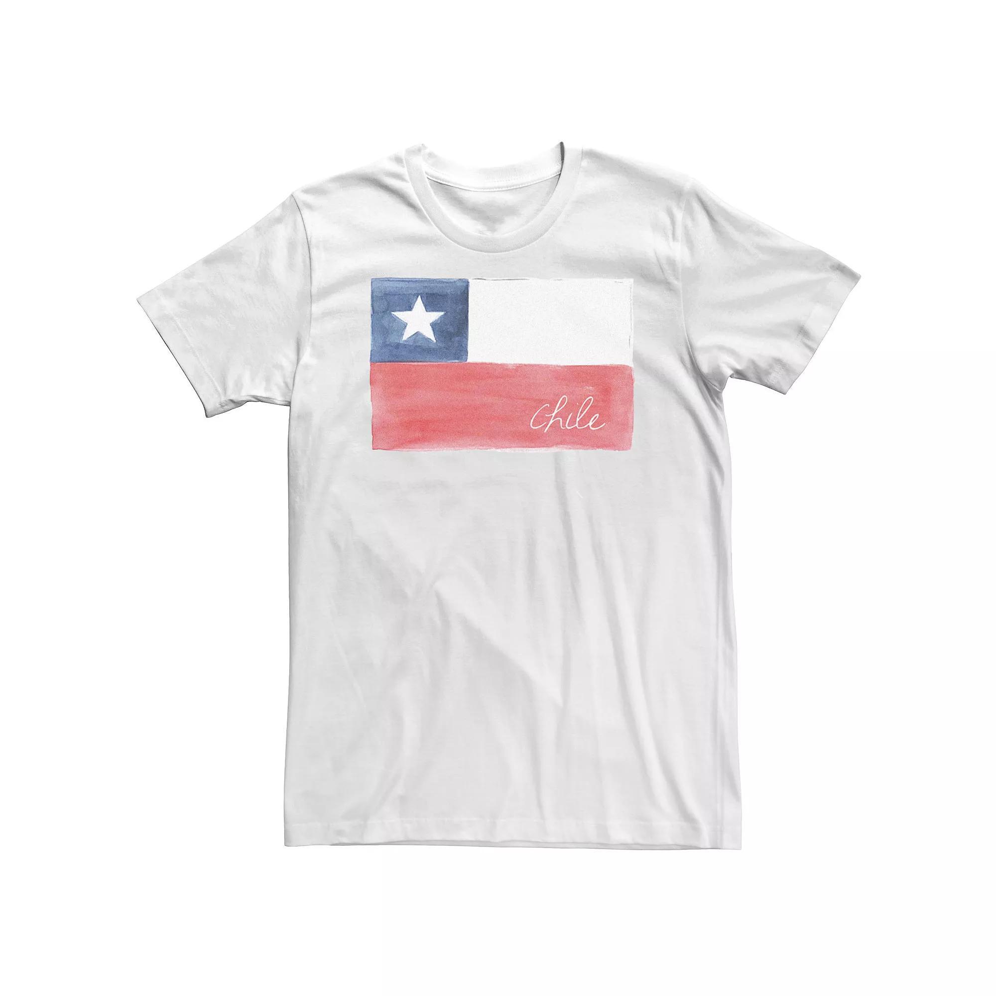 Big & Tall HHM Chile Flag Watercolor Tee, Men's, Size: 5XL, White Product Image
