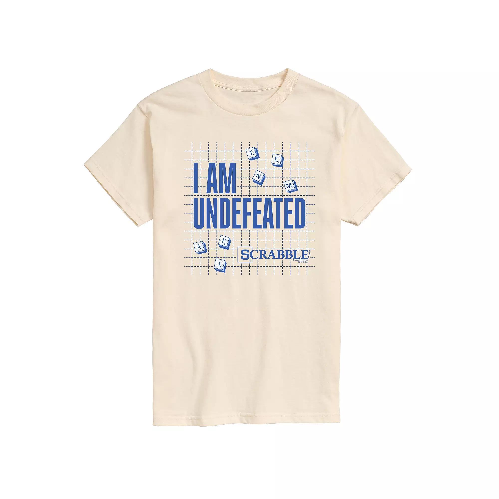 Mens Scrabble I Am Undefeated Graphic Tee by Hasbro Ivory Product Image