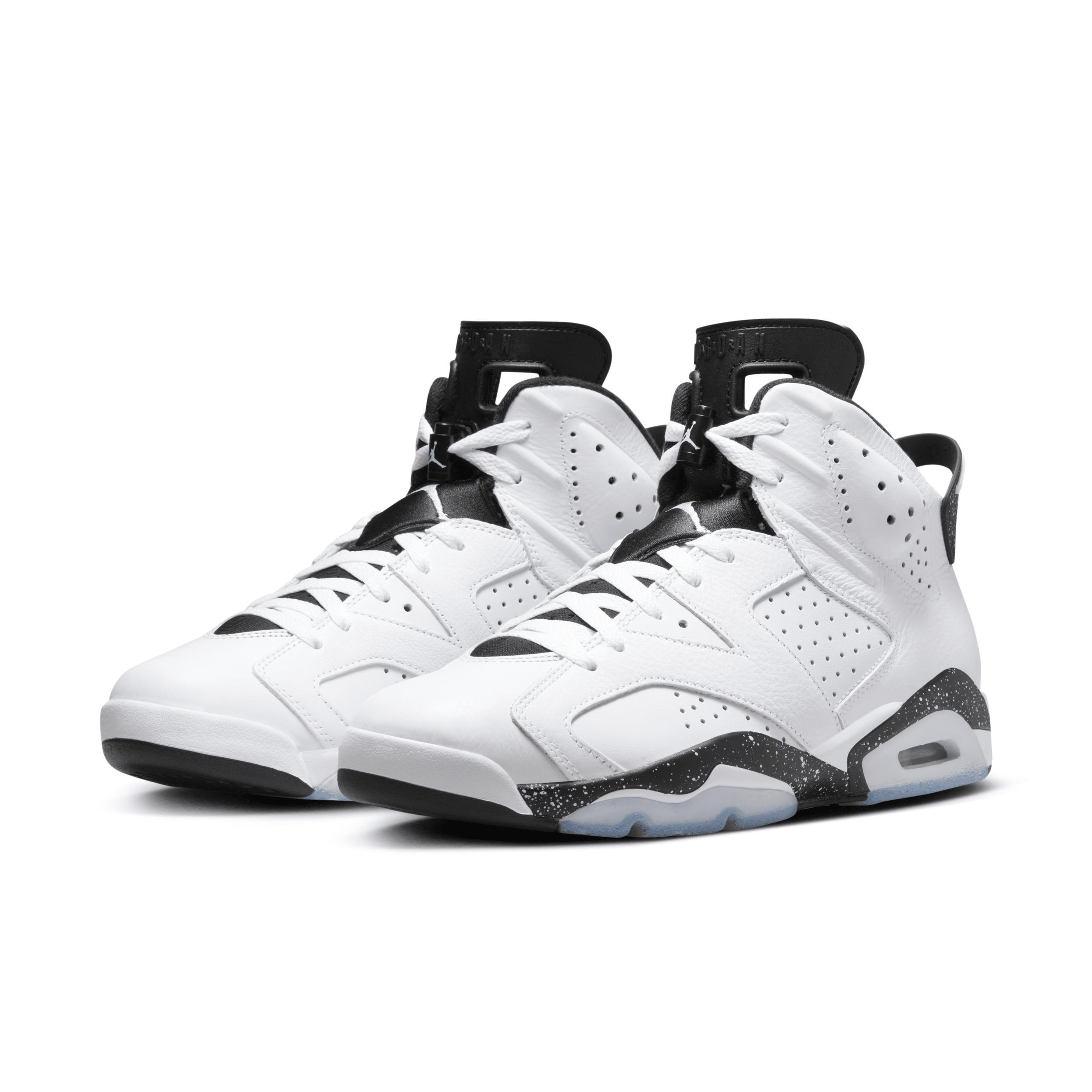 Jordan Boys Jordan AJ Retro 6 - Boys Grade School Basketball Shoes White/Black Product Image