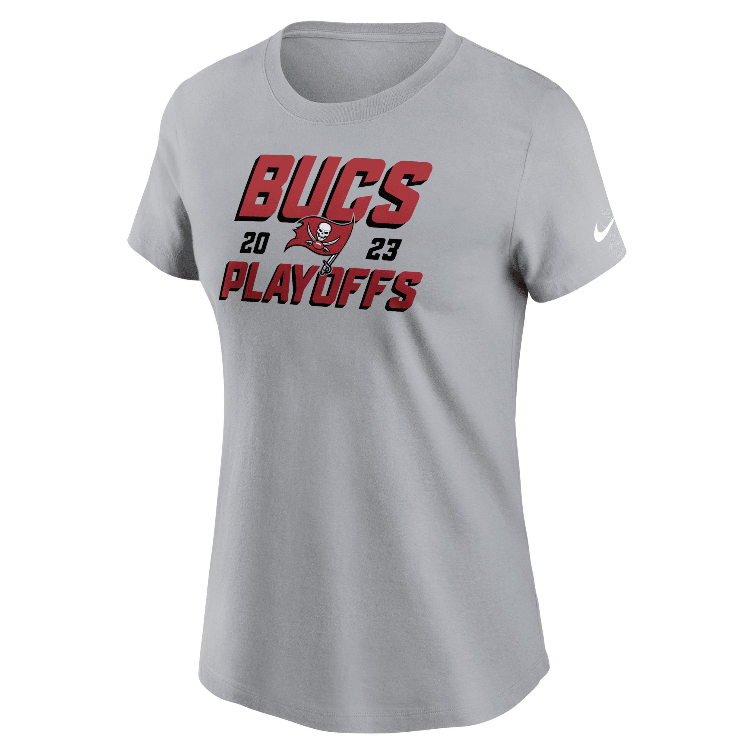 Womens Nike Gray Tampa Bay Buccaneers 2023 Nfl Playoffs Iconic T-shirt Product Image