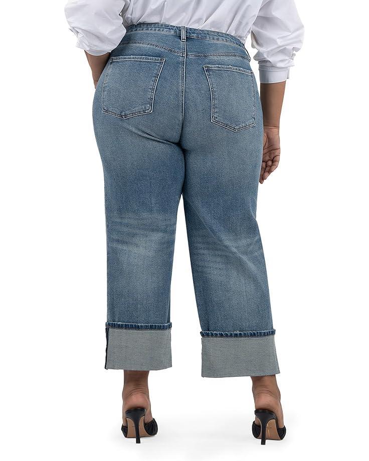Plus Size Meg High-Rise Fab AB Wide Leg Raw Hem in Milestone Product Image