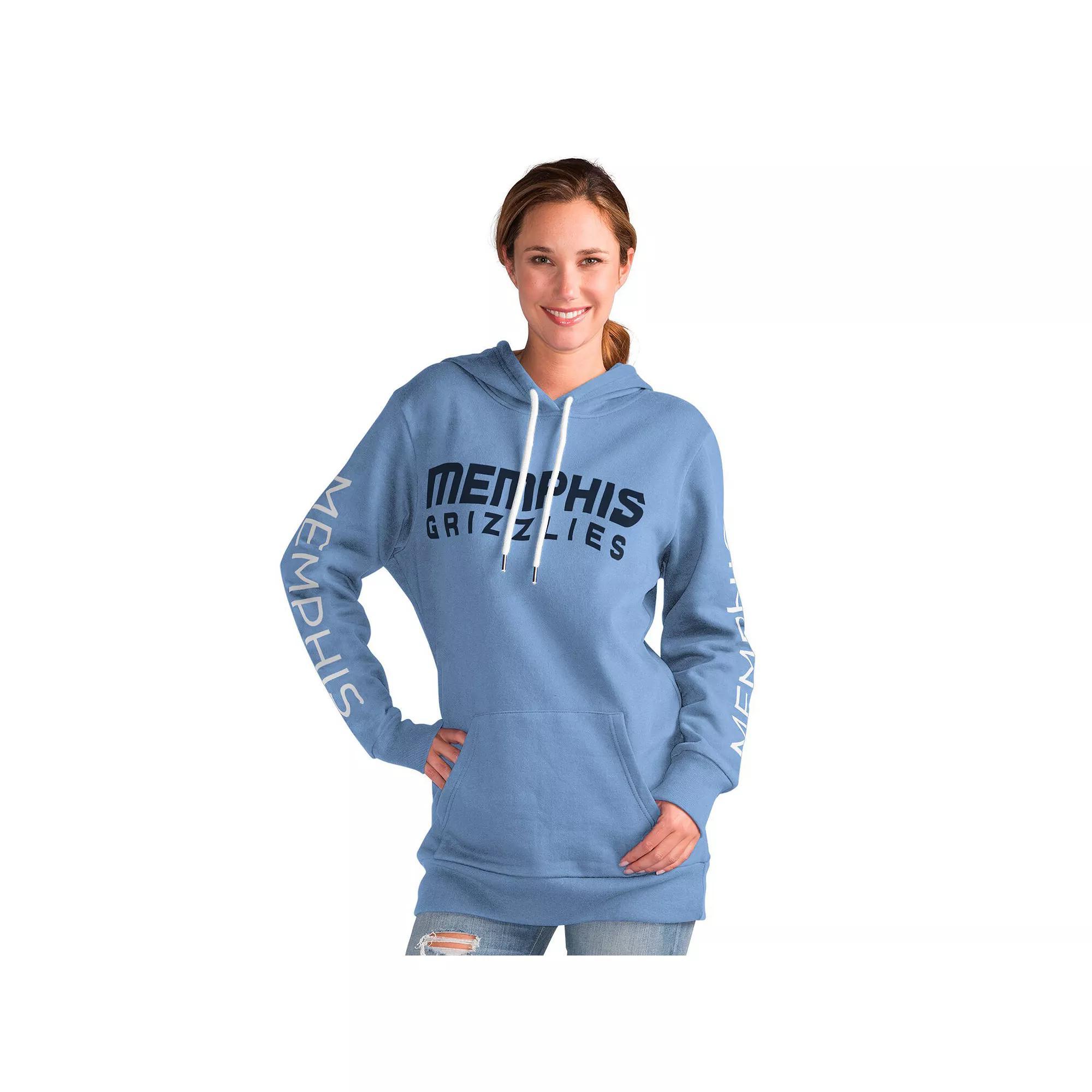 Womens G-III 4Her by Carl Banks Light Blue Memphis Grizzlies Base Coach Pullover Hoodie Product Image