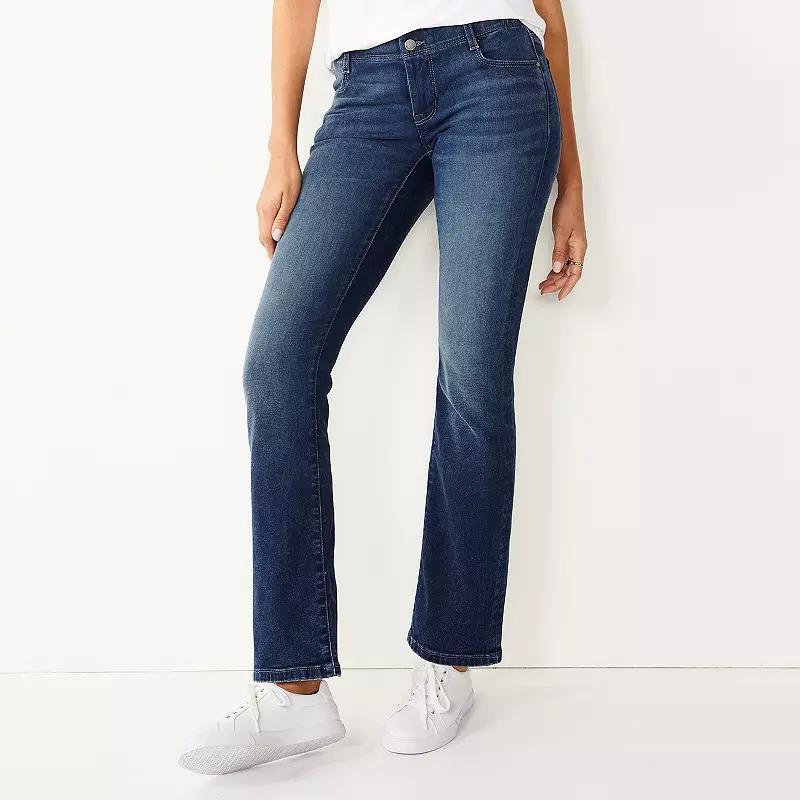Womens Nine West Tummy-Control Bootcut Jeans Medium Blue Blast Product Image
