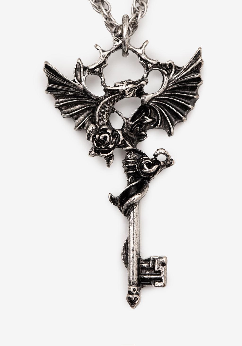 Petra Dragon Key Layered Necklace Product Image