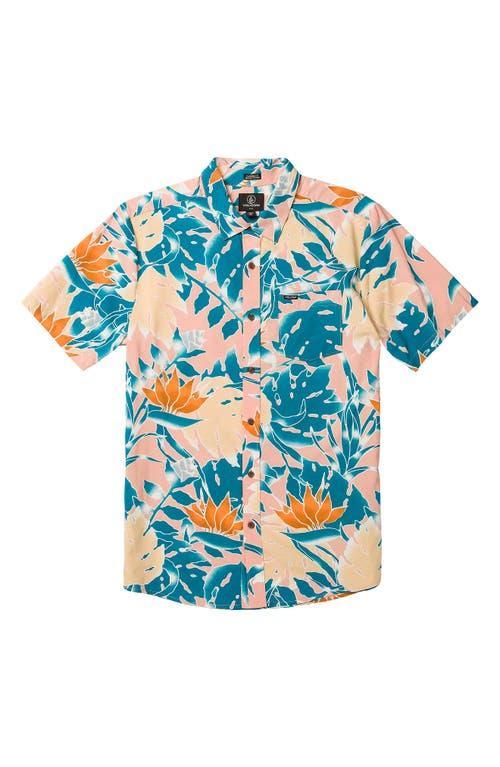 Volcom Mens Leaf Pit Floral Short Sleeve Shirt Product Image