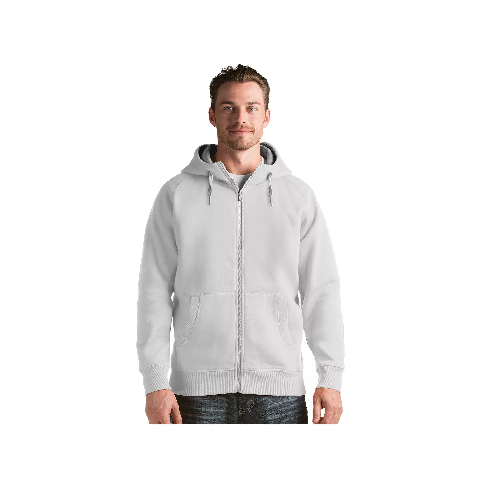 Men's Antigua Victory Full-Zip Hoodie, Size: Medium, White Product Image