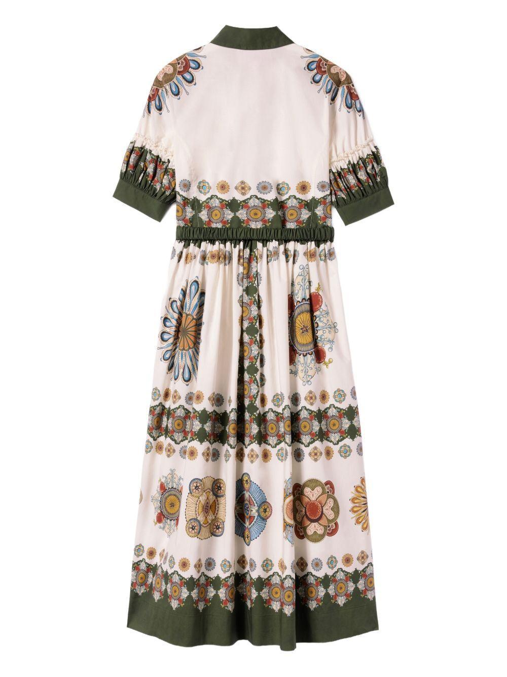 placeé print puff-sleeve dress Product Image