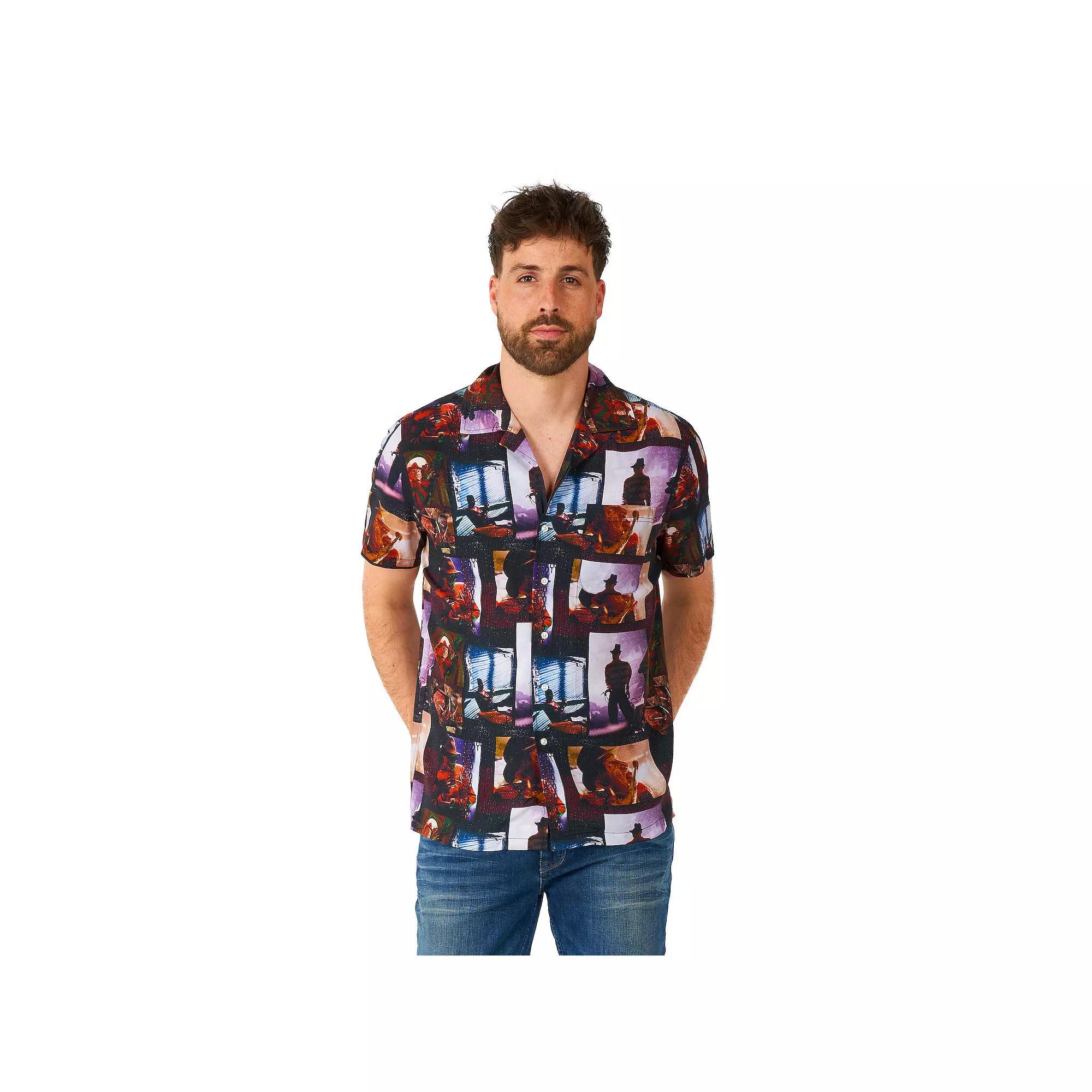 Men's OppoSuits Halloween Nightmare on Elm Street Shirt, Size: Large, Black Product Image