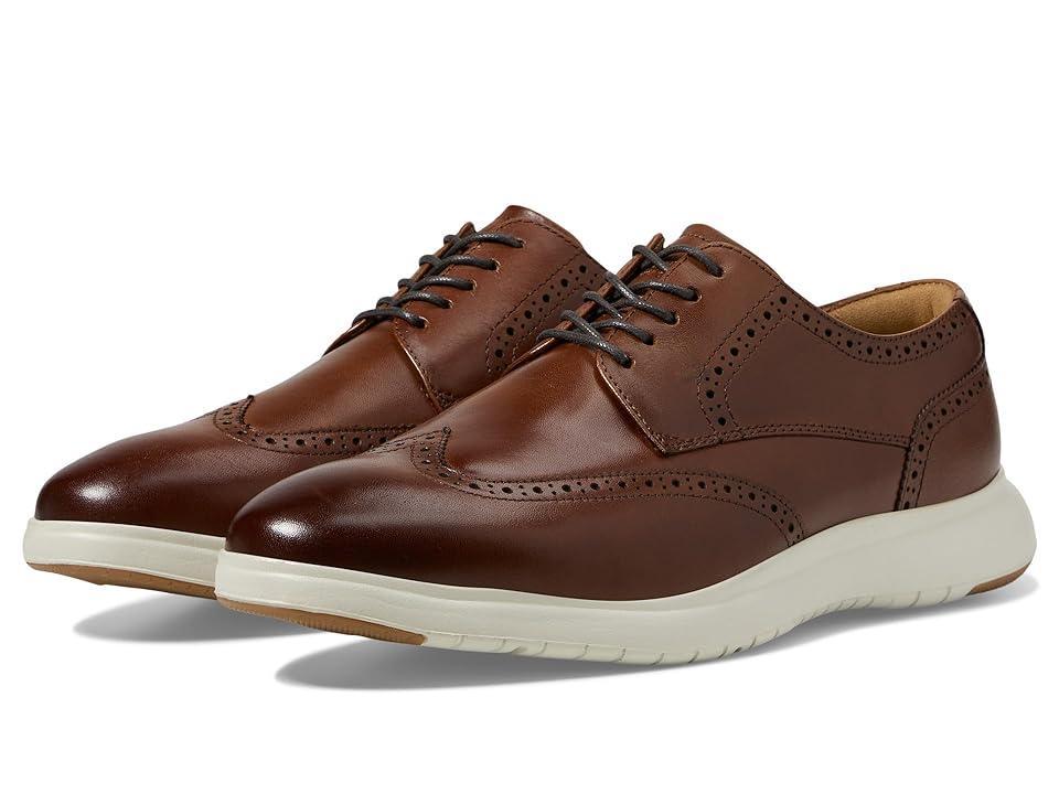 Florsheim Dash Wing Tip Sneaker Sole Oxford (Cognac Smooth Leather/White Sole) Men's Shoes Product Image