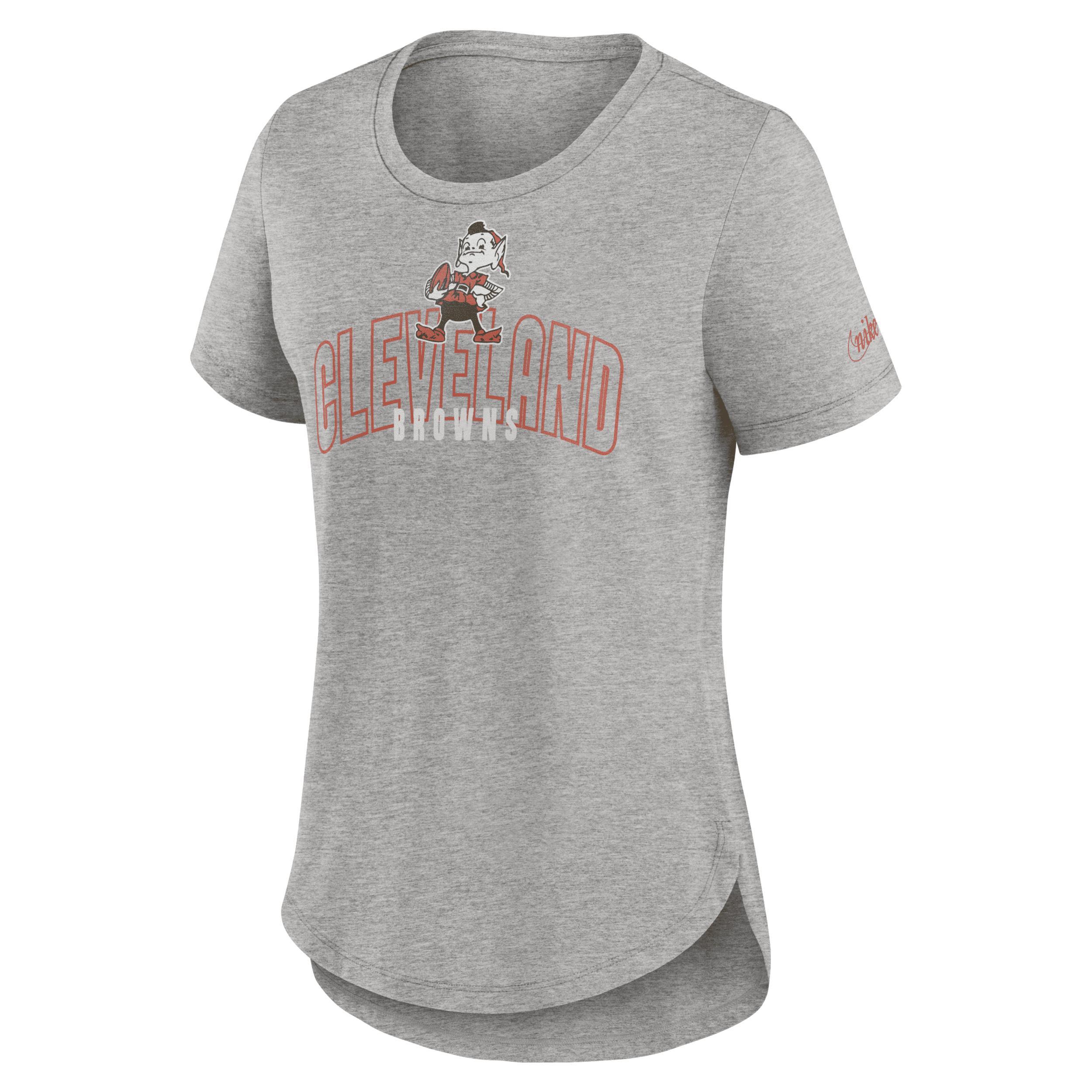 Women's Nike Heather Gray Las Vegas Raiders Fashion Tri-Blend T-Shirt, Size: Small, Lvr Grey Product Image