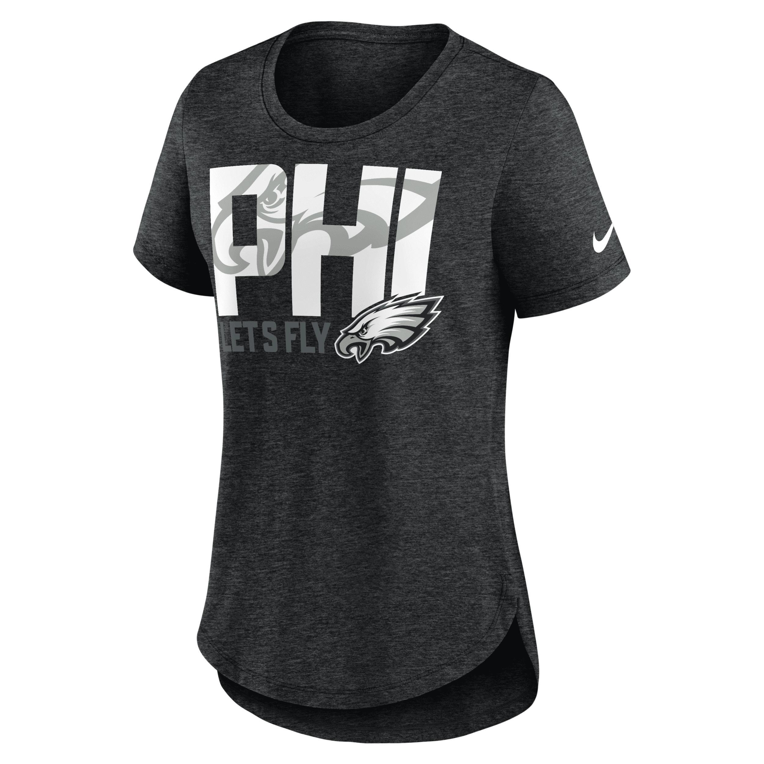 Womens Nike Heather Black Philadelphia Eagles Local Fashion Tri-Blend T-shirt Product Image
