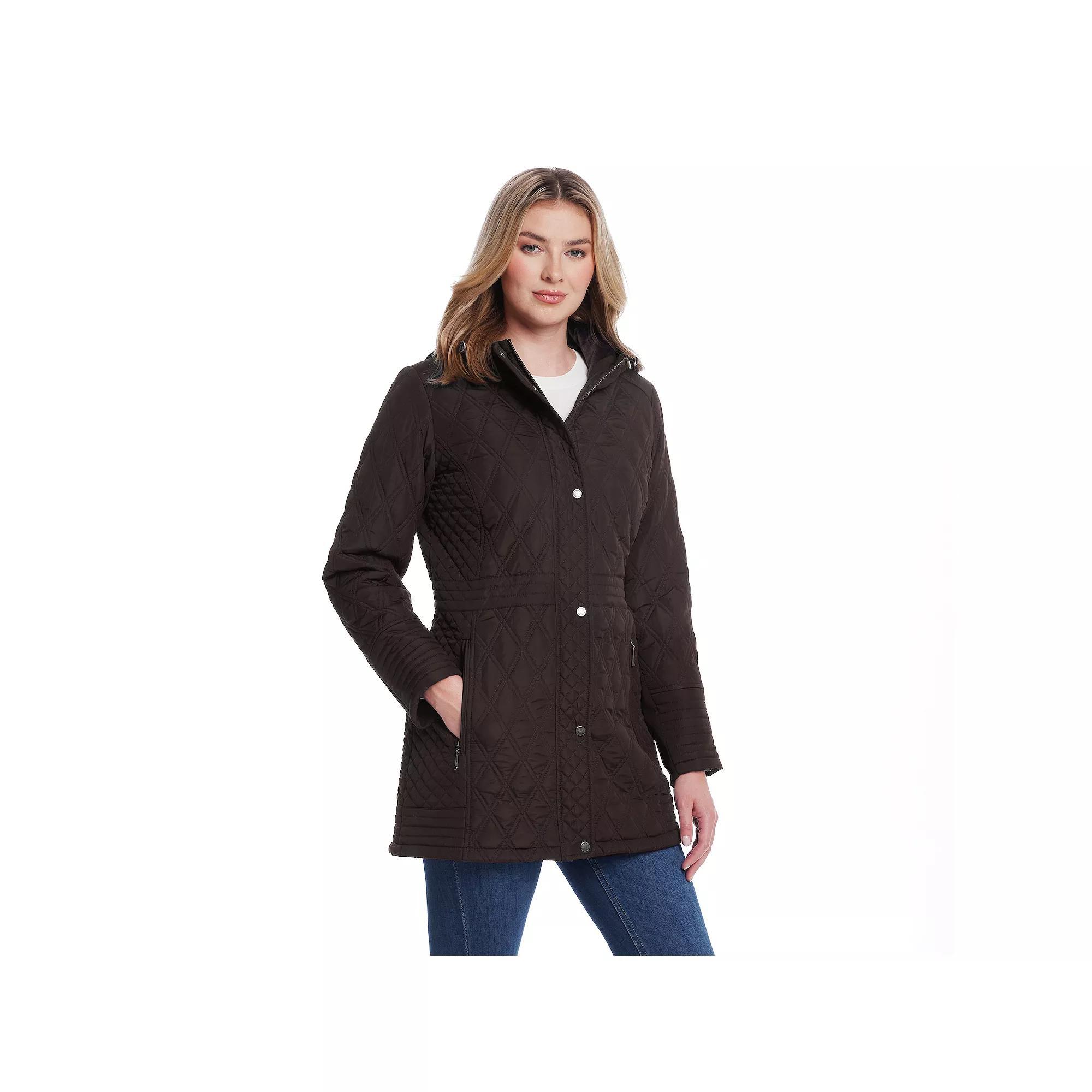 Women's Weathercast Plush Lined Mixed Quilted Walker, Size: XL, Black Product Image