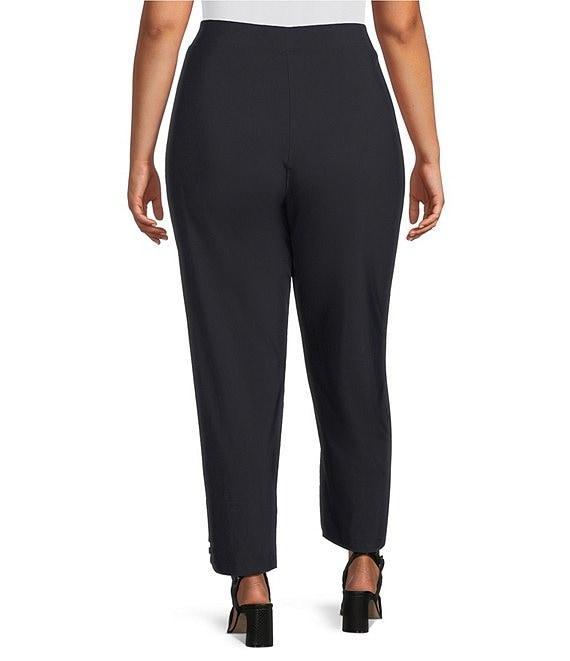 IC Collection Plus Size Slim Stretch Knit Cropped Pants Product Image