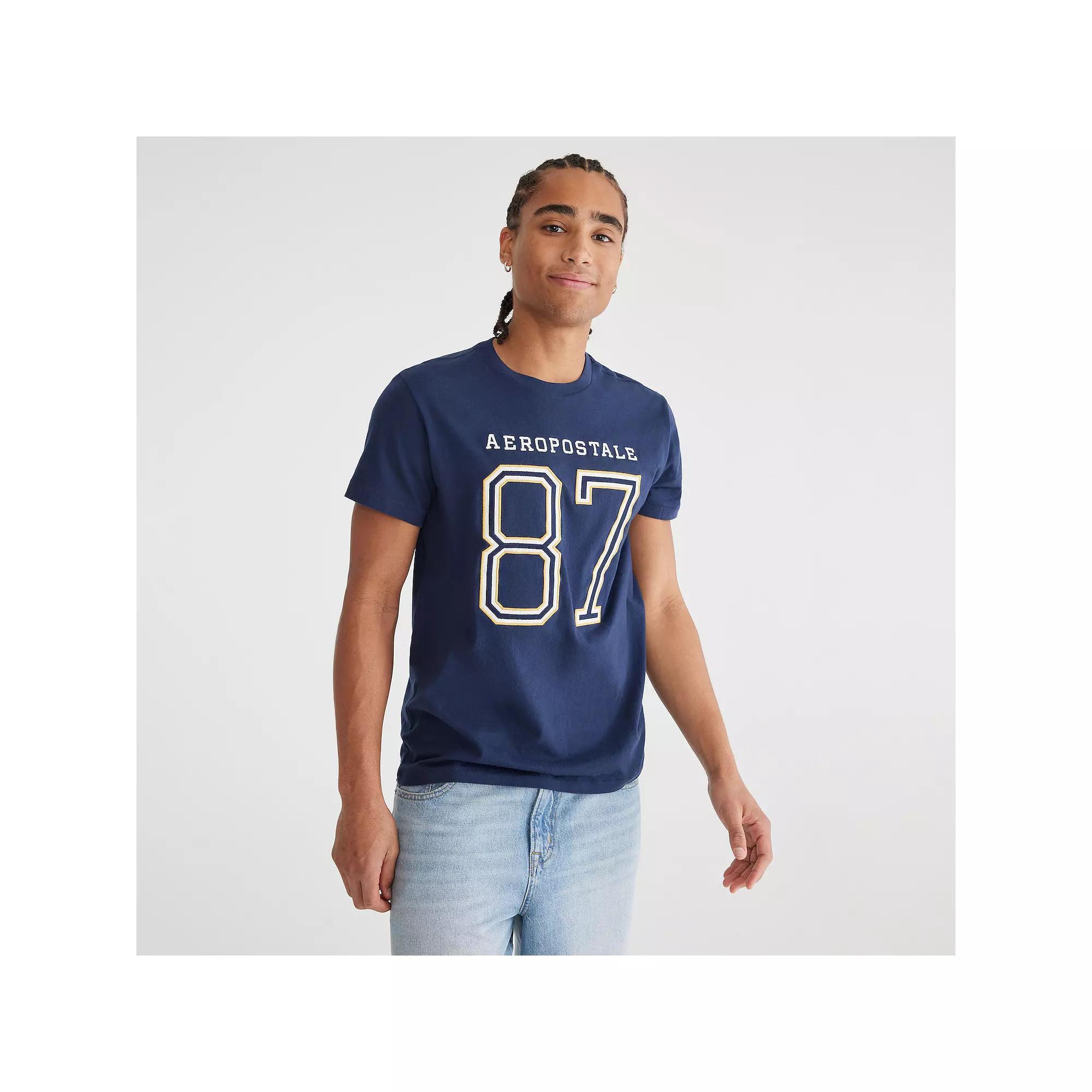 Men's Aeropostale Graphic Tee, Size: XXL, Cadet Blue Product Image