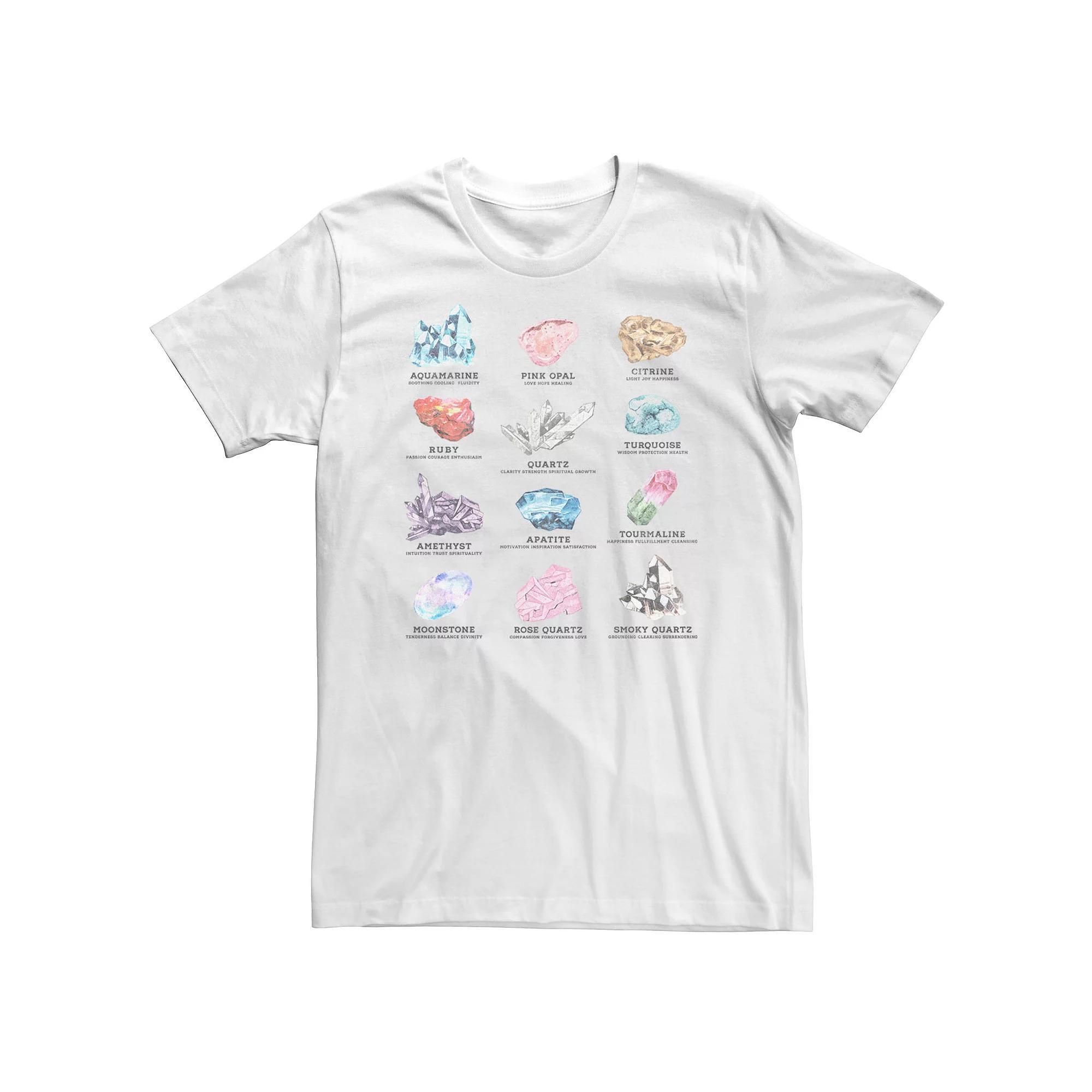 Big & Tall Trendy Crystal Chart Tee, Men's, Size: 5XL, White Product Image