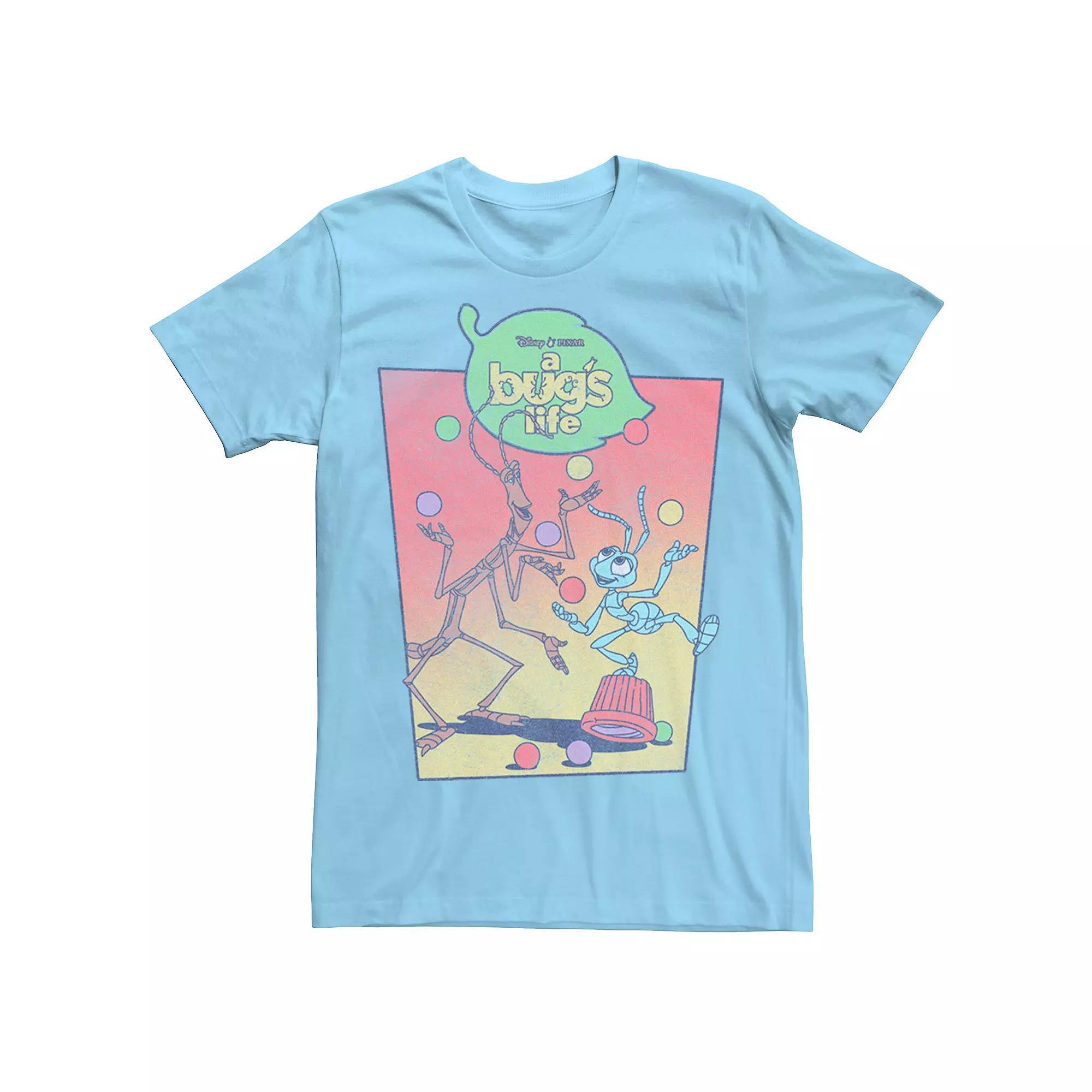 Disney's A Bug's Life Circus Juggling Show Men's Tee, Size: Large, Light Blue Product Image