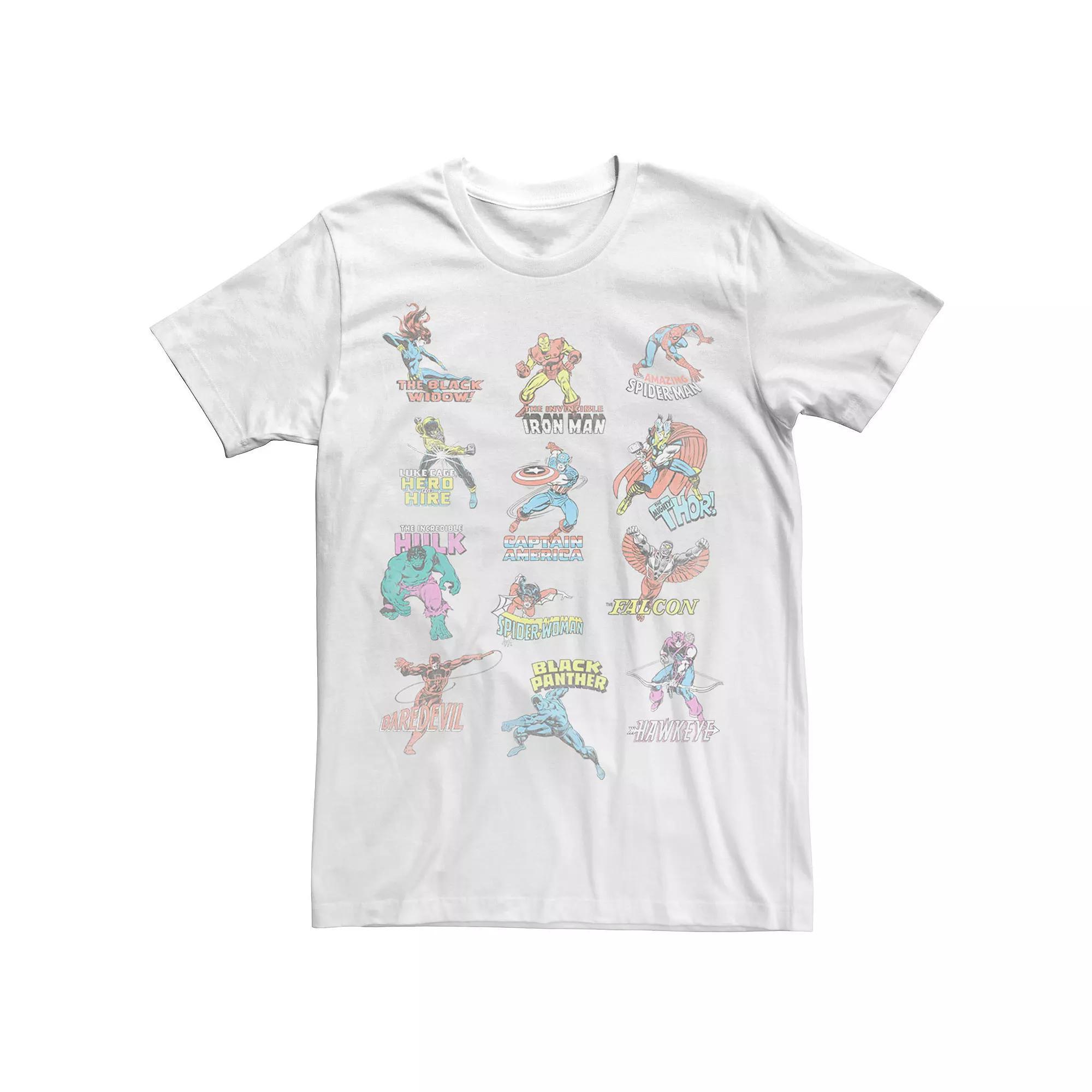 Men's Marvel Avengers Team Logos Tee, Size: 3XL, White Product Image