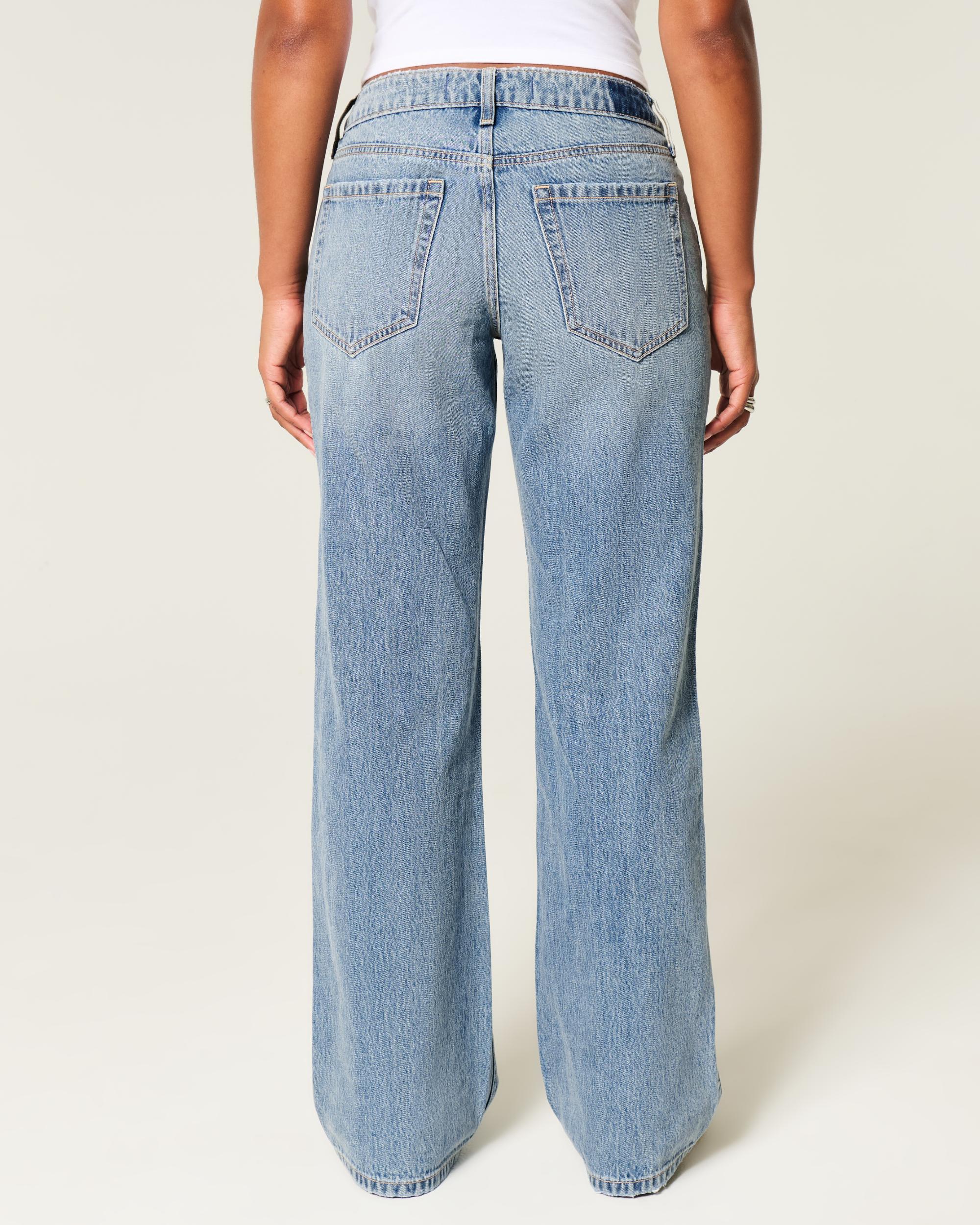 Curvy Low-Rise Medium Wash Baggy Jeans Product Image
