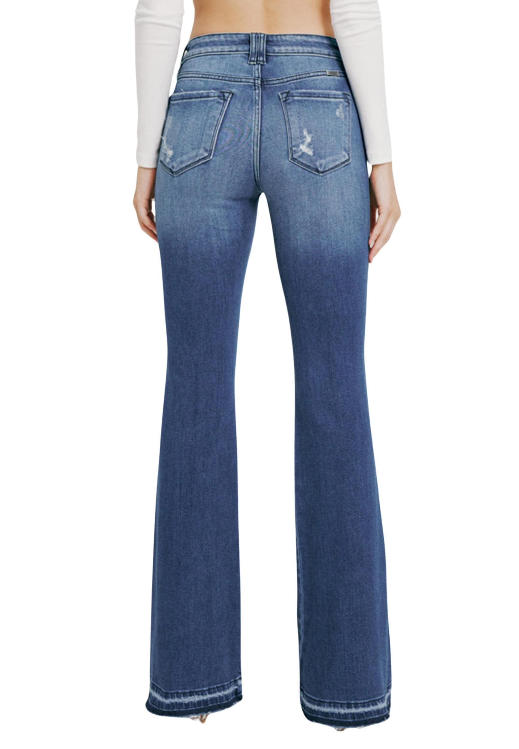 KanCan™ High Rise Side Panel Released Hem Flare Product Image