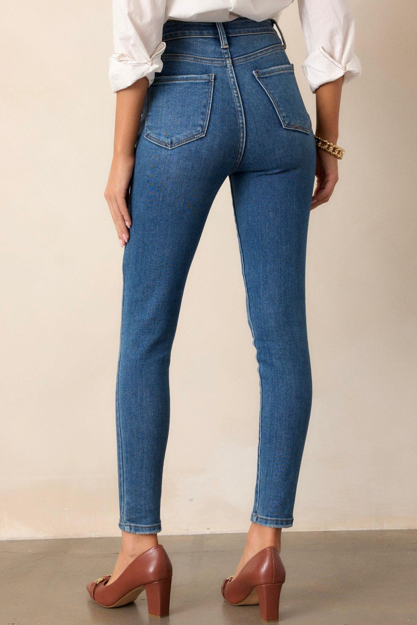 Perfect Vision Medium Wash Stretch Skinny Jeans Product Image