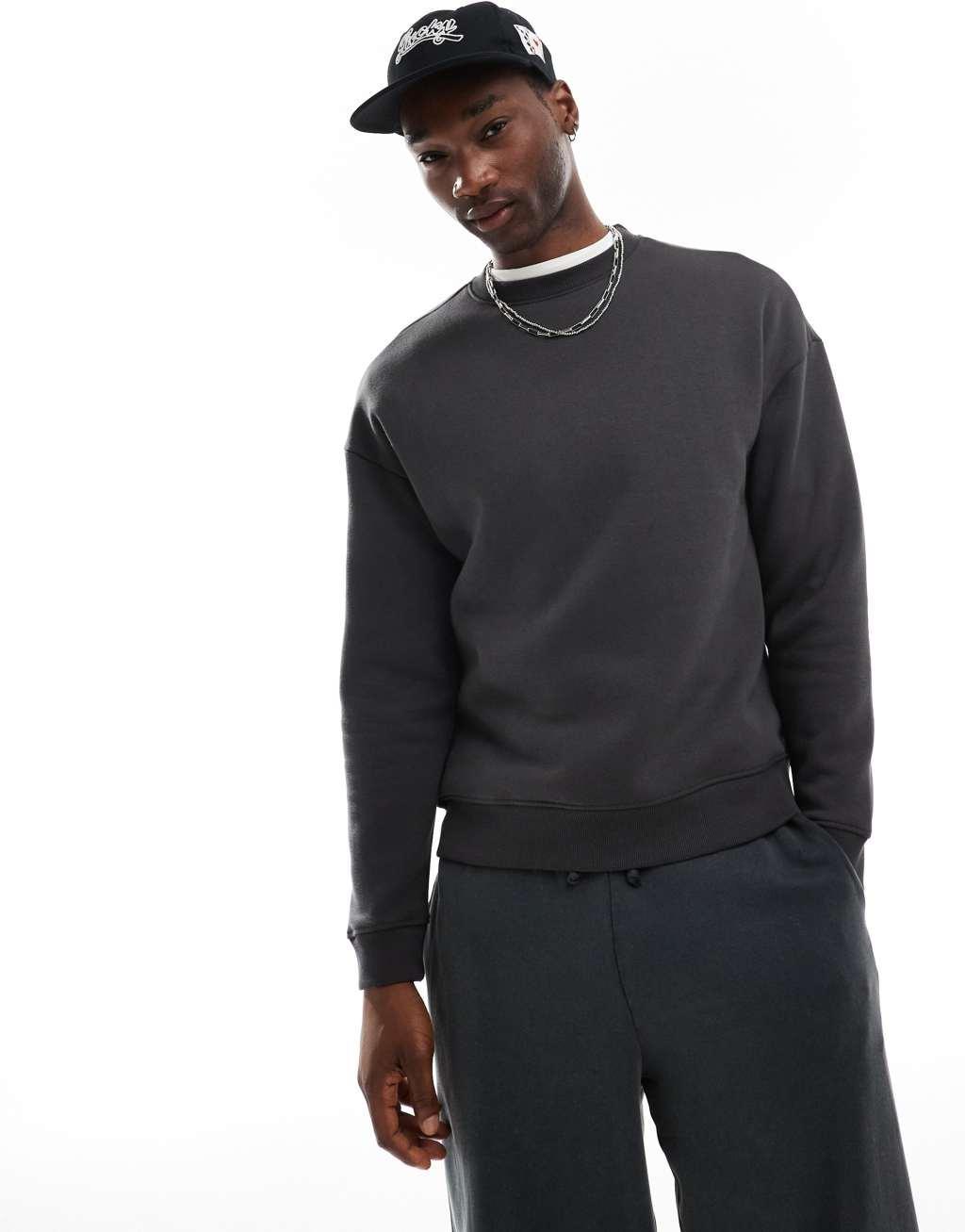 Another Influence oversized sweatshirt in black - part of a set Product Image