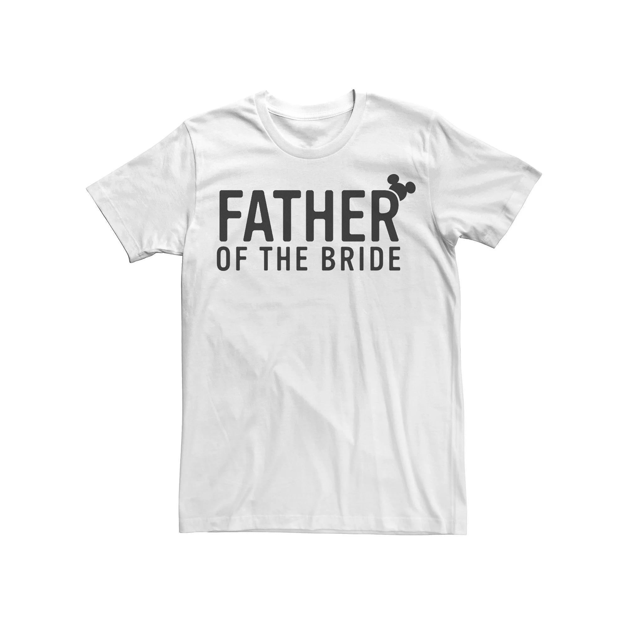 Disney's Mickey & Friends Men's Father Of The Bride Tee, Size: Small, White Product Image