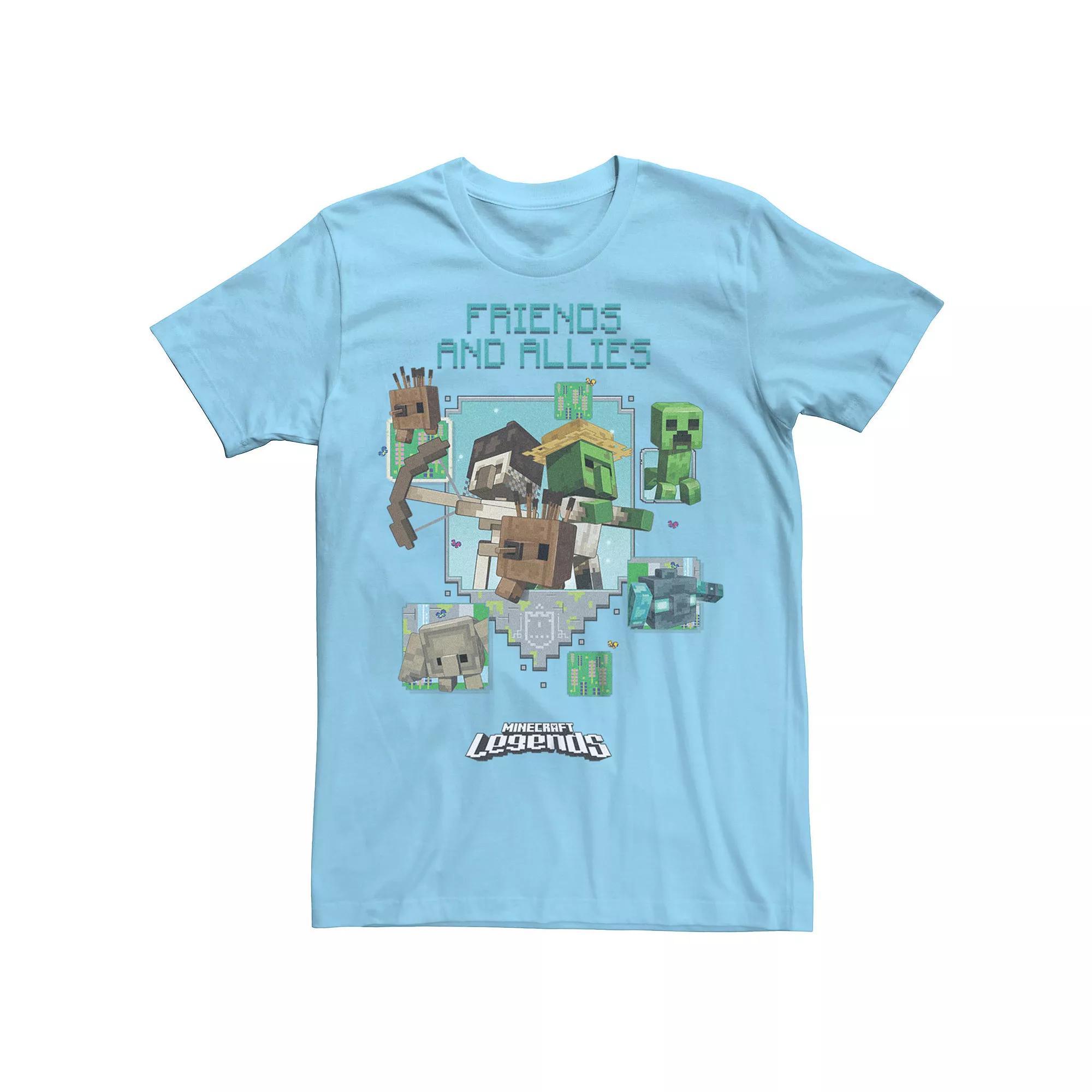 Men's Minecraft Legends Friends And Allies Graphic Tee, Size: Small, Light Blue Product Image