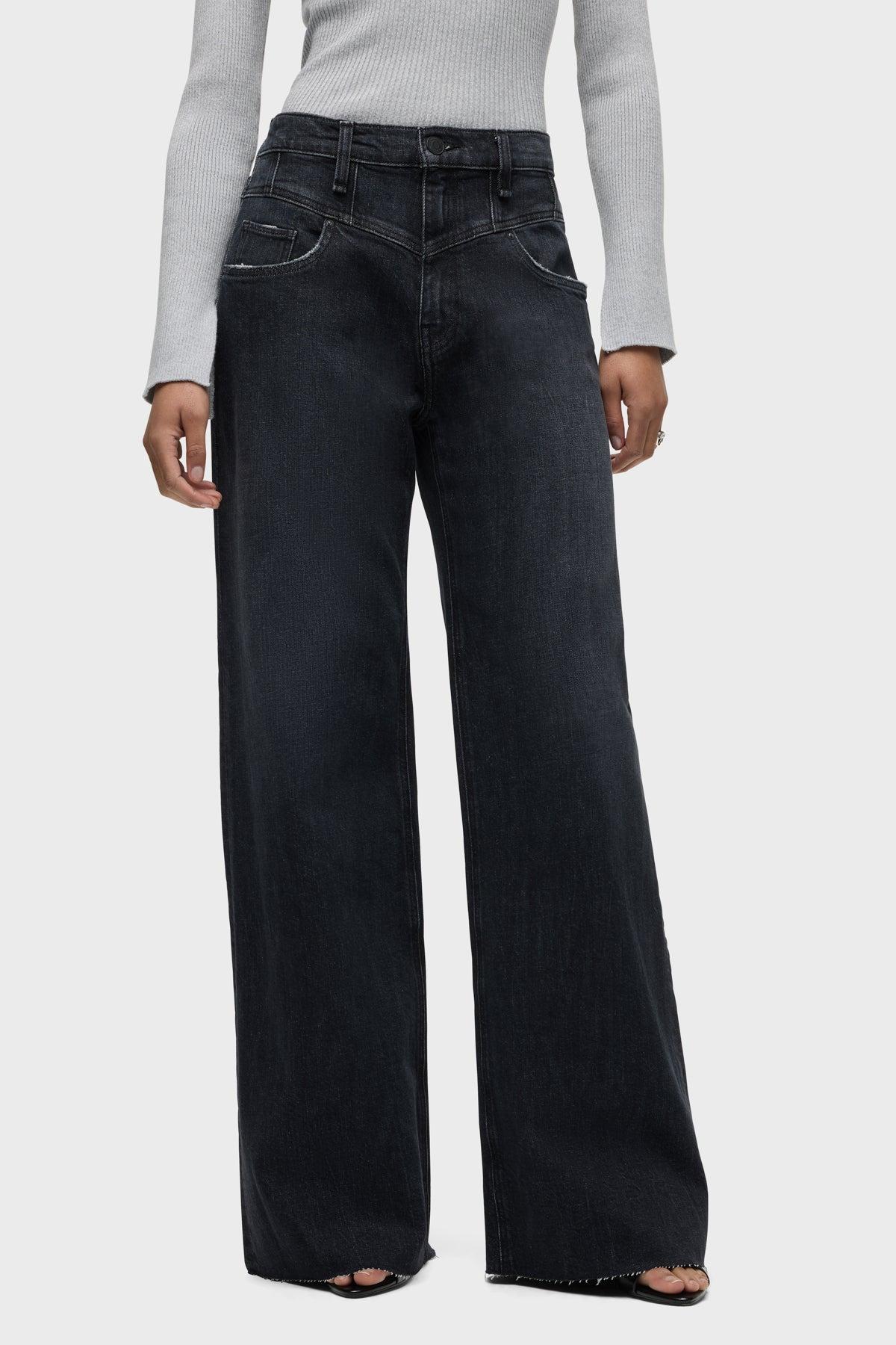 Jodie Seamed Front Yoke Wide Leg Jean Female Product Image
