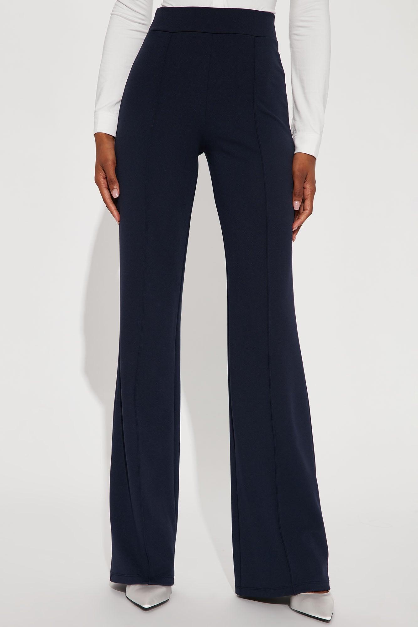 Tall Victoria High Waisted Dress Pants - Navy Product Image
