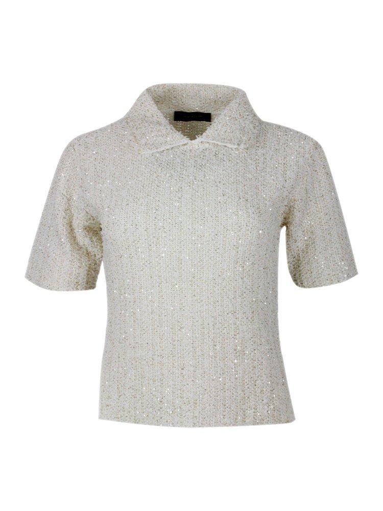 FABIANA FILIPPI Sequined Knitted Jumper In Yellow Product Image