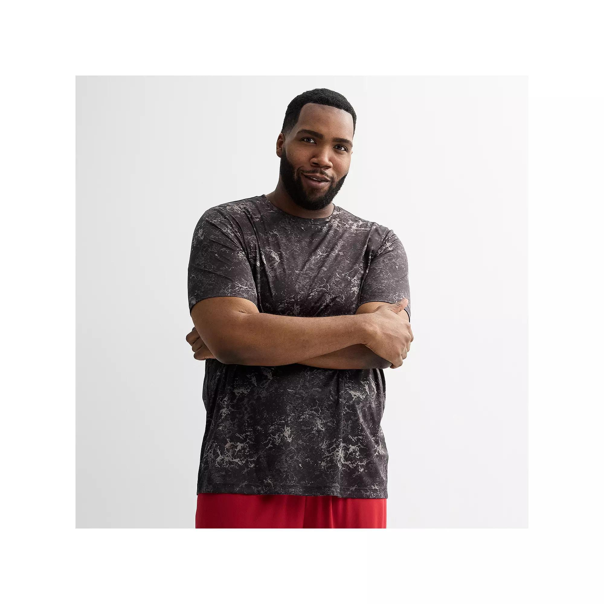 Big & Tall Tek Gear® Dry Tek Tee, Men's, Size: XL Tall, Obsidian Texture Product Image