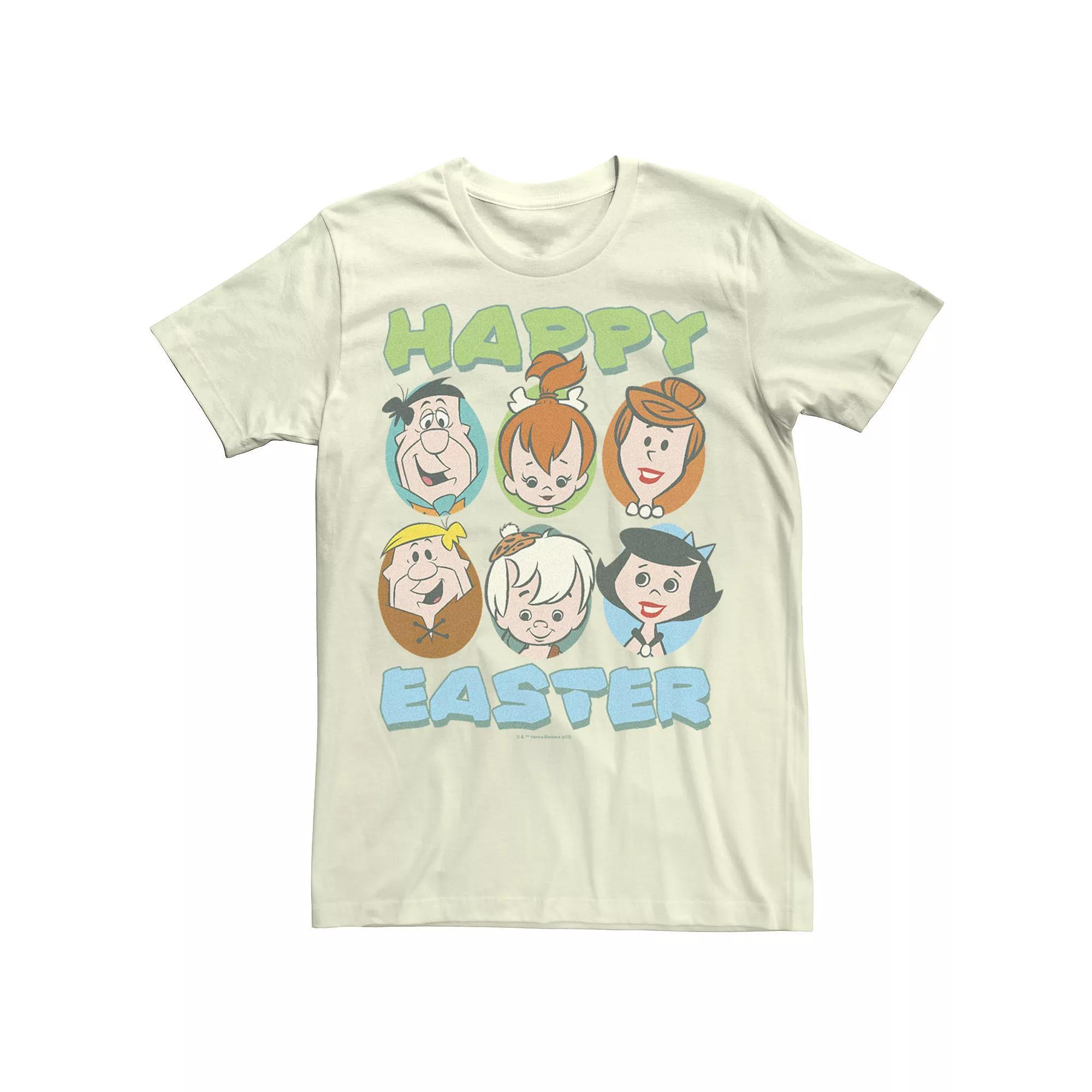 Men's The Flintstones Happy Easter Eggs Tee, Size: Medium, Natural Product Image