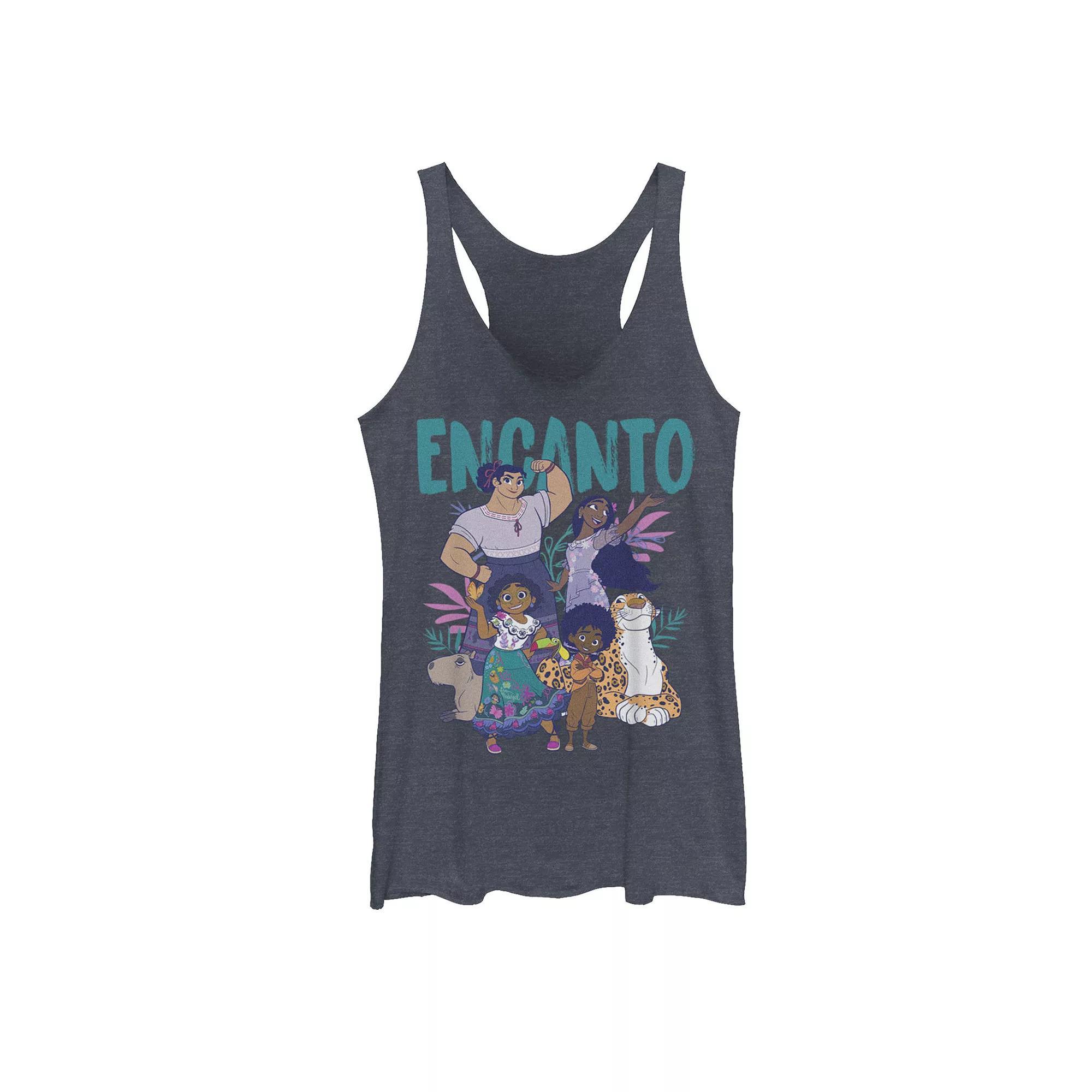 Disney's Encanto Together Group Shot Juniors' Racerback Tank Top, Girl's, Size: XS, Navy Grey Product Image
