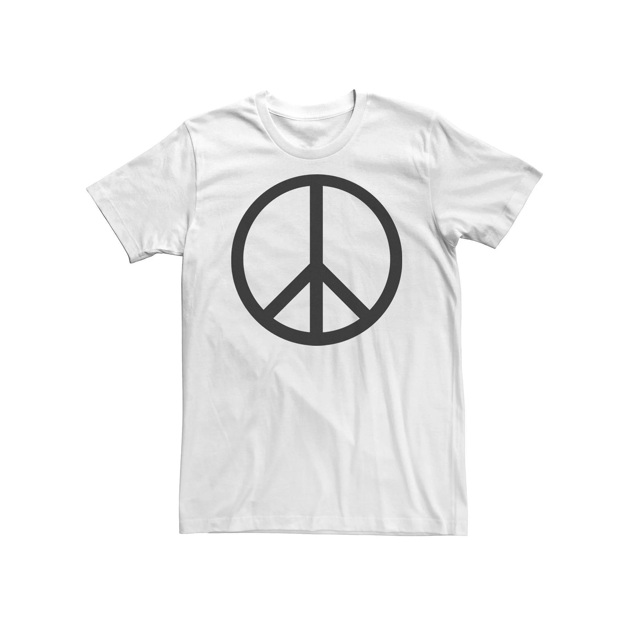 Men's Simple Peace Logo Tee, Size: XXL, White Product Image