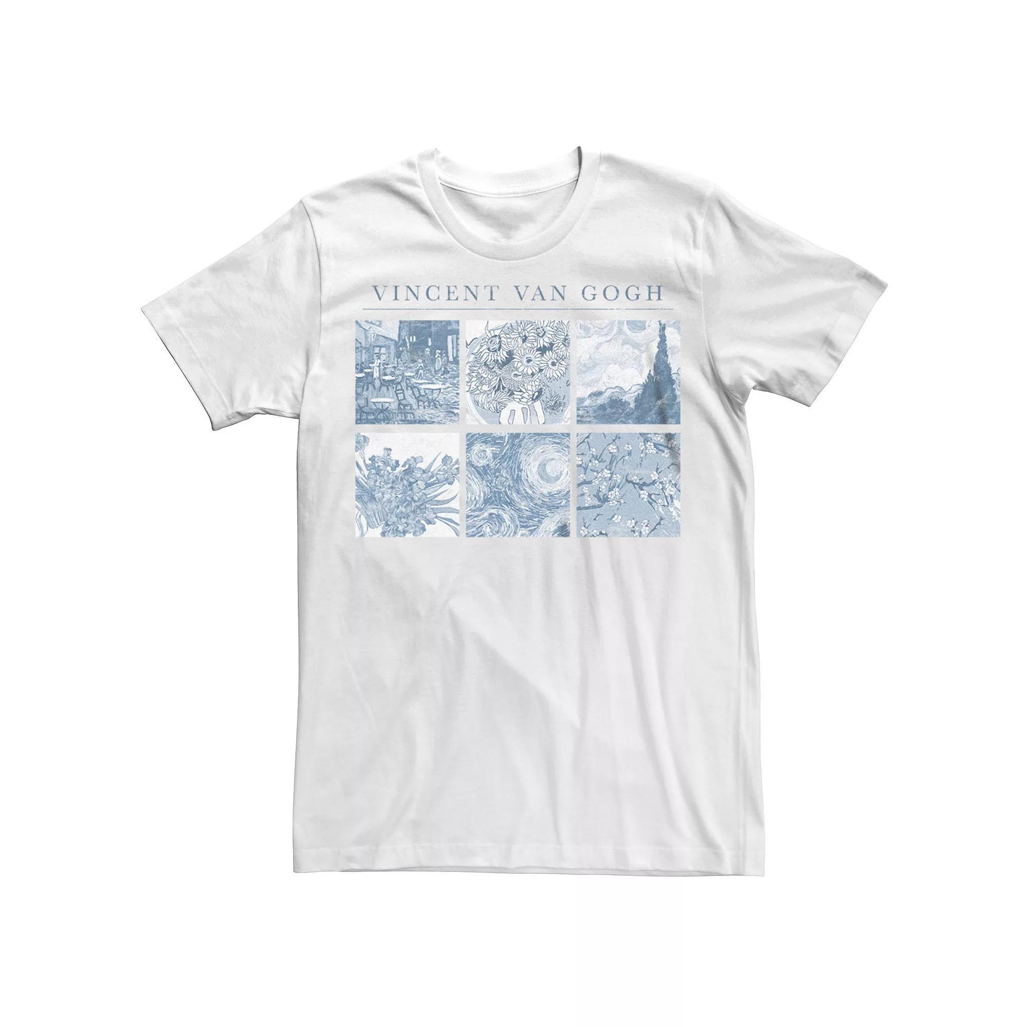 Men's Vincent Van Gogh Blue Panels Tee, Size: Medium, White Product Image