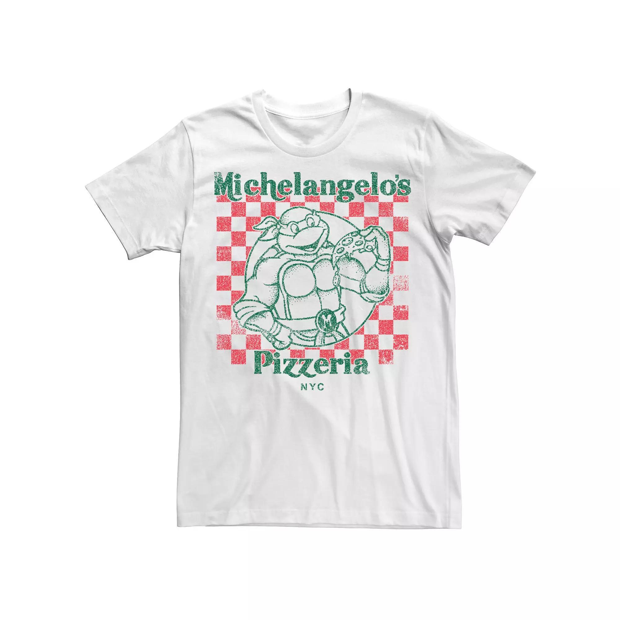 Men's Nickelodeon Teenage Mutant Ninja Turtles Mikeys Yummy Pizza Graphic Tee, Size: Large, White Product Image