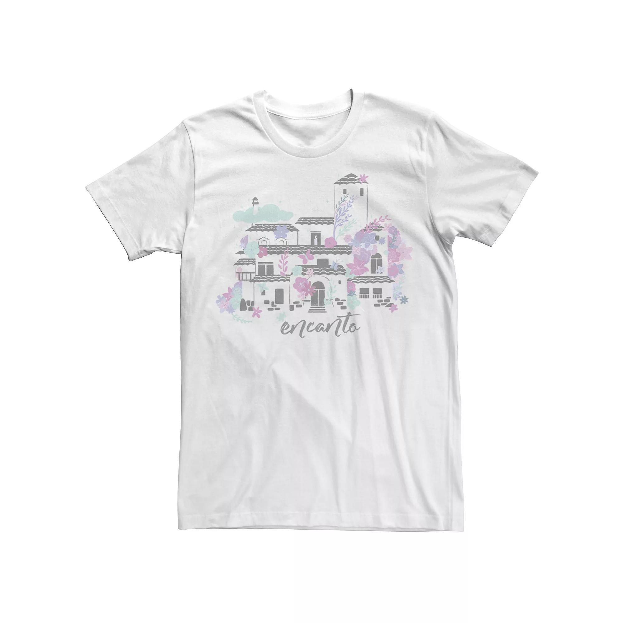Disneys Encanto Mens Home Water Color Portrait Tee Athletic Grey Product Image