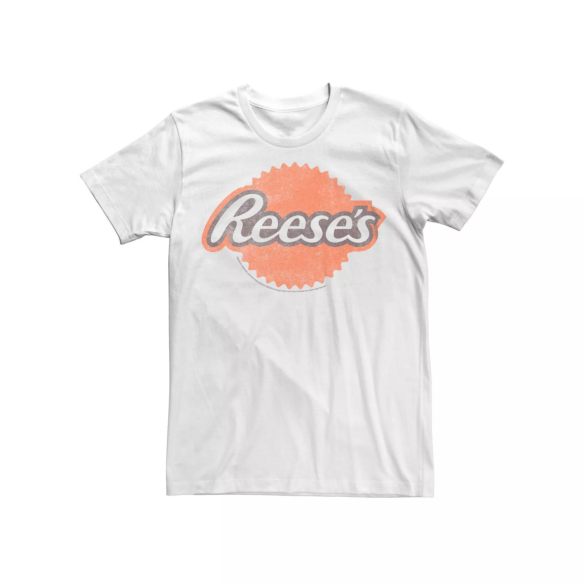Men's Reeses Chocolate Faded Logo Tee, Size: Medium, White Product Image