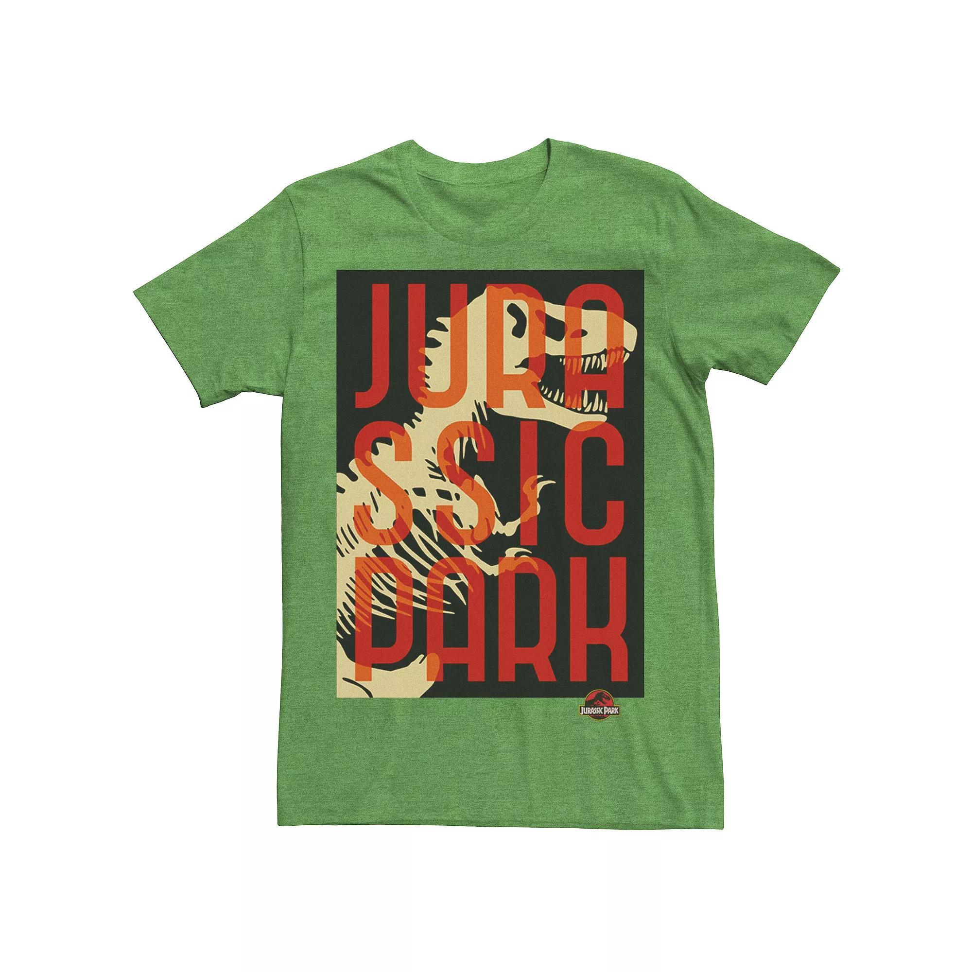 Men's Jurassic Park Split Typography T-Rex Bones Tee, Size: Small, Grey Heather Product Image