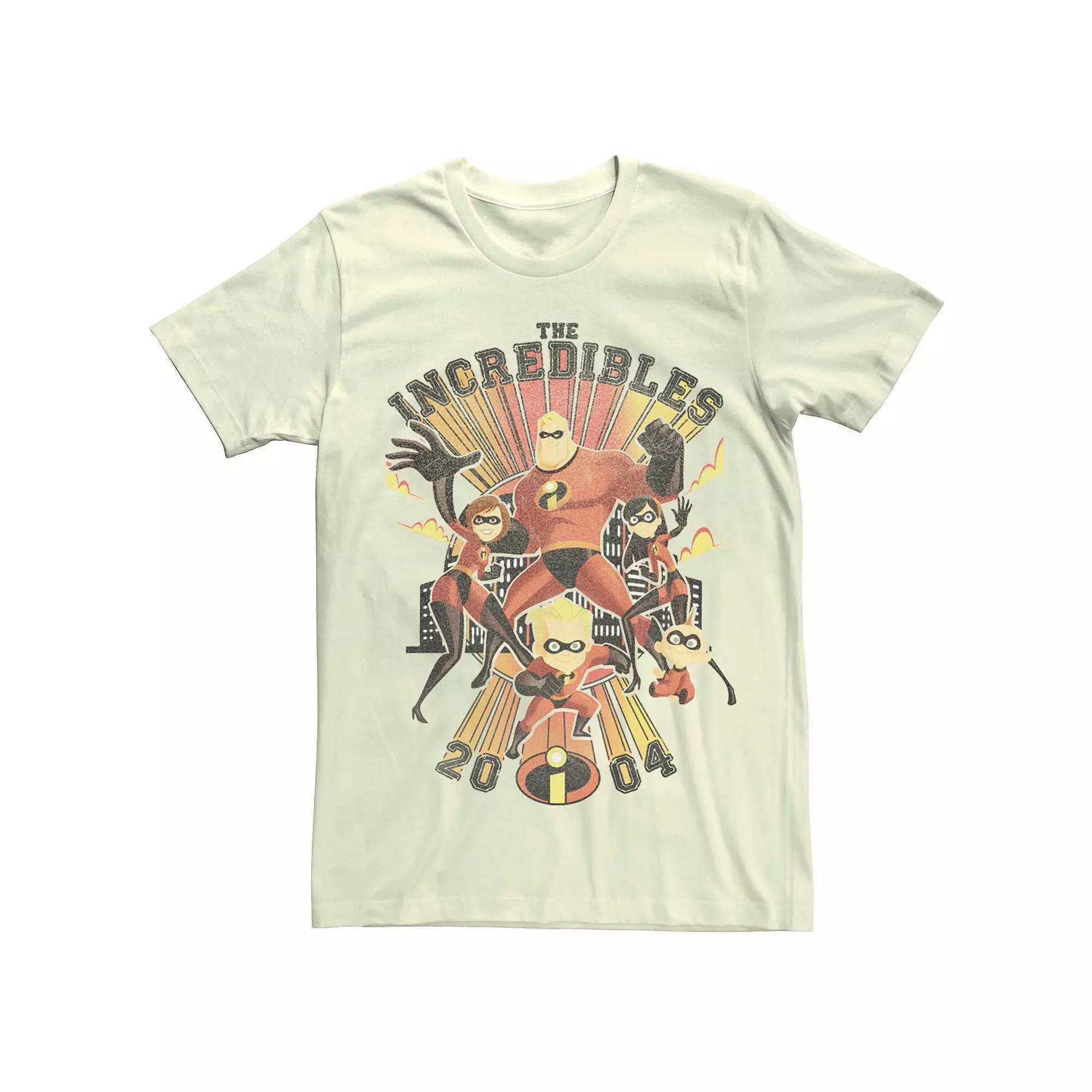 Mens Disney Pixar Incredibles Vintage Group Shot Tee Product Image