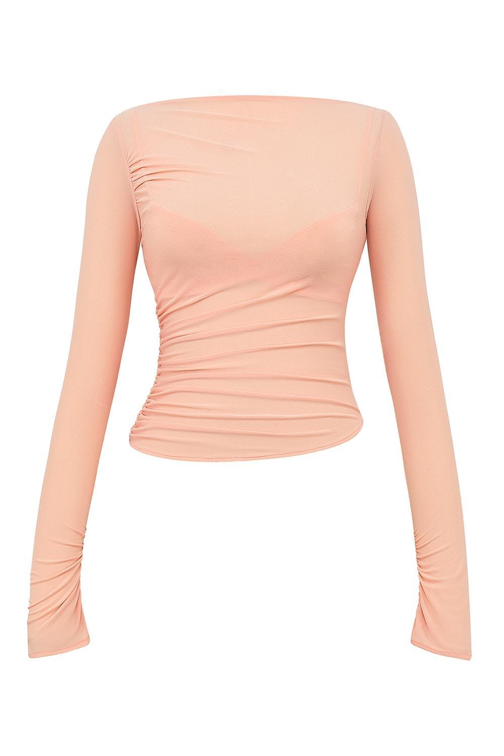 Floria  sorbet gathered long sleeve top with bra Product Image