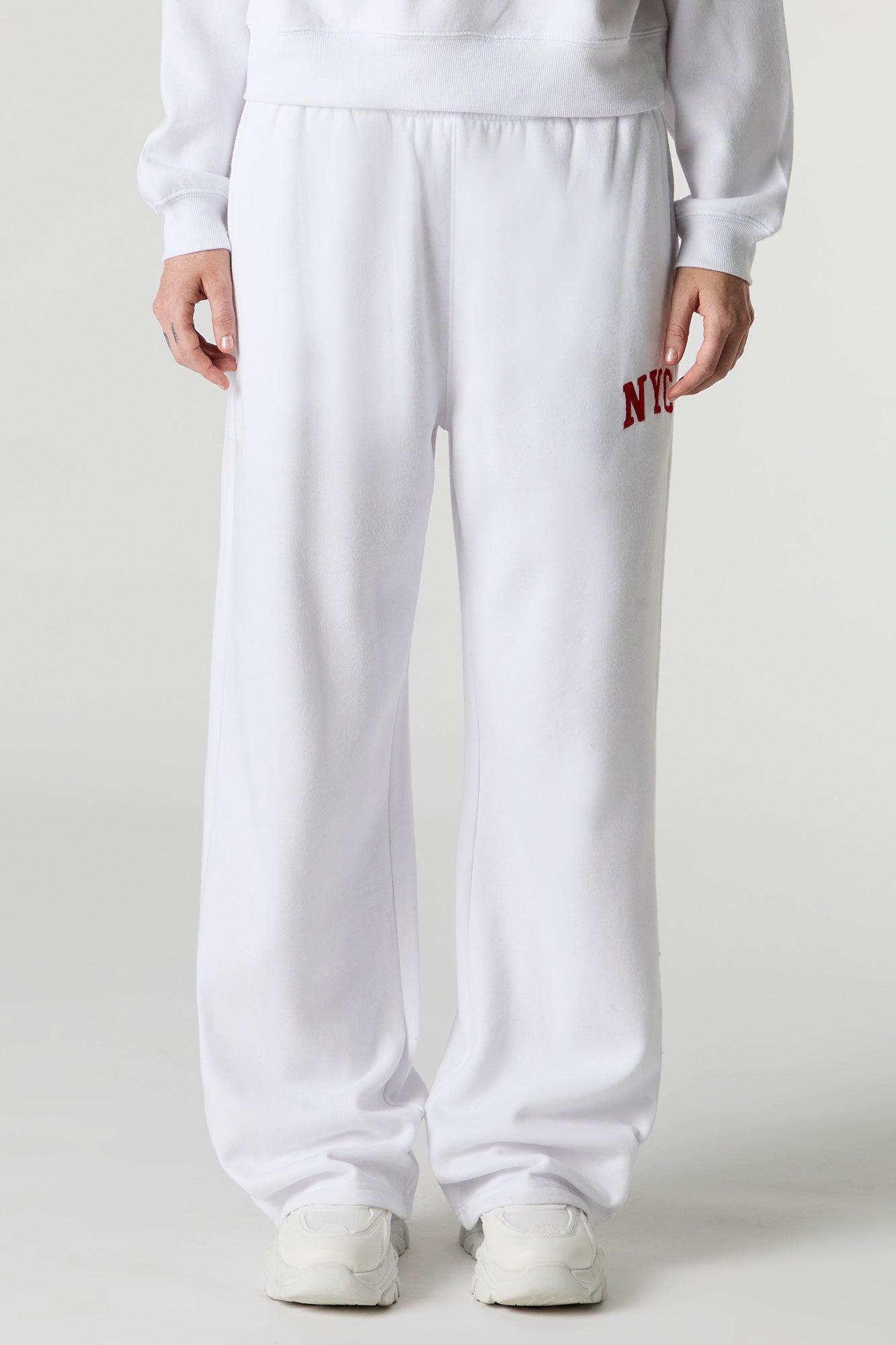 Fleece Varsity Wide Leg Sweatpant Female Product Image