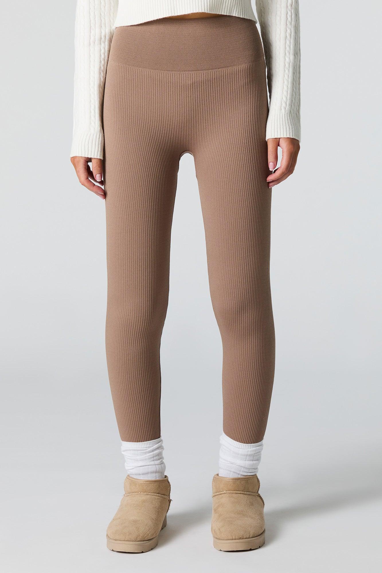 High Rise Seamless Ribbed Legging Female Product Image