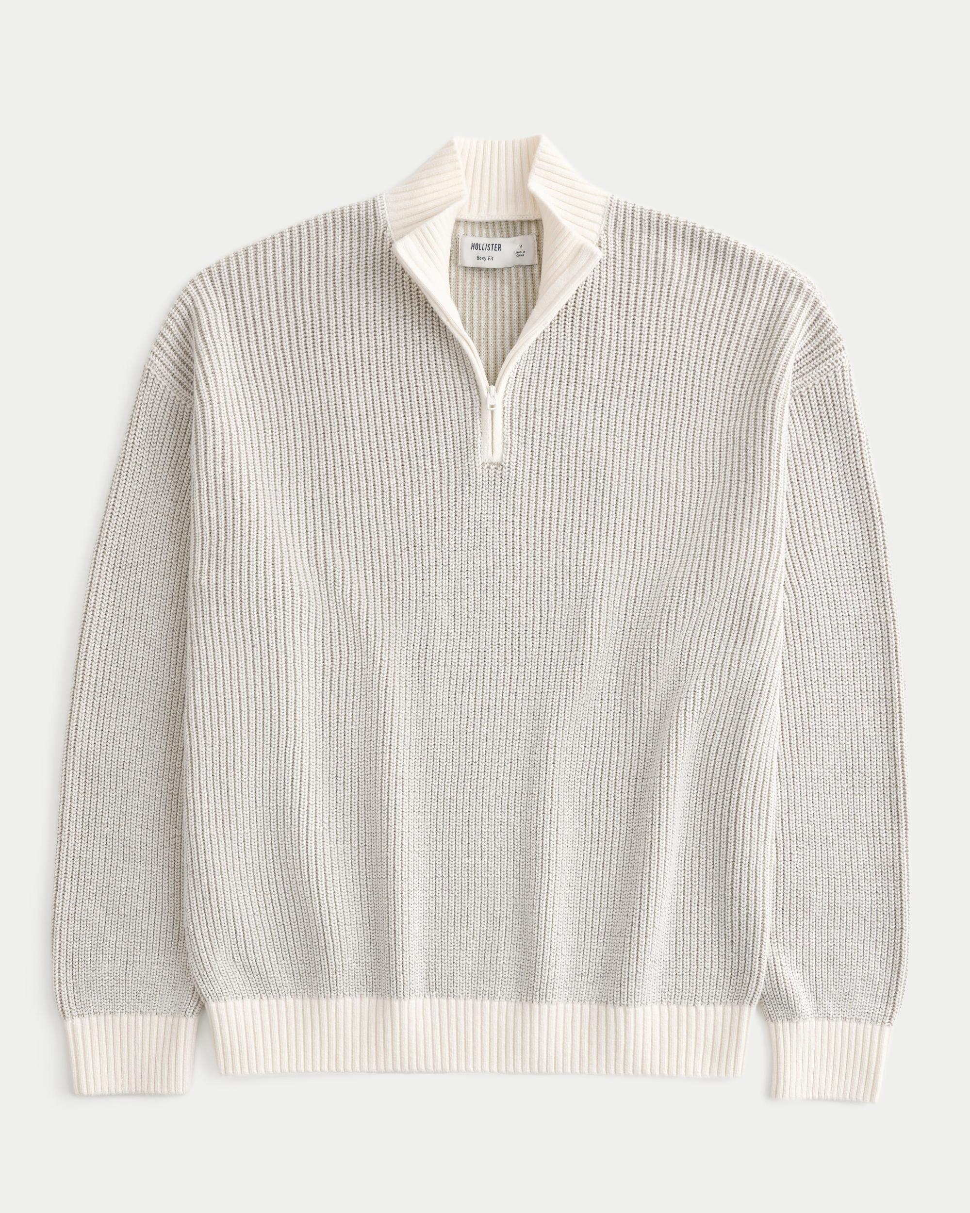 Baggy Cinch Quarter-Zip Sweater Product Image