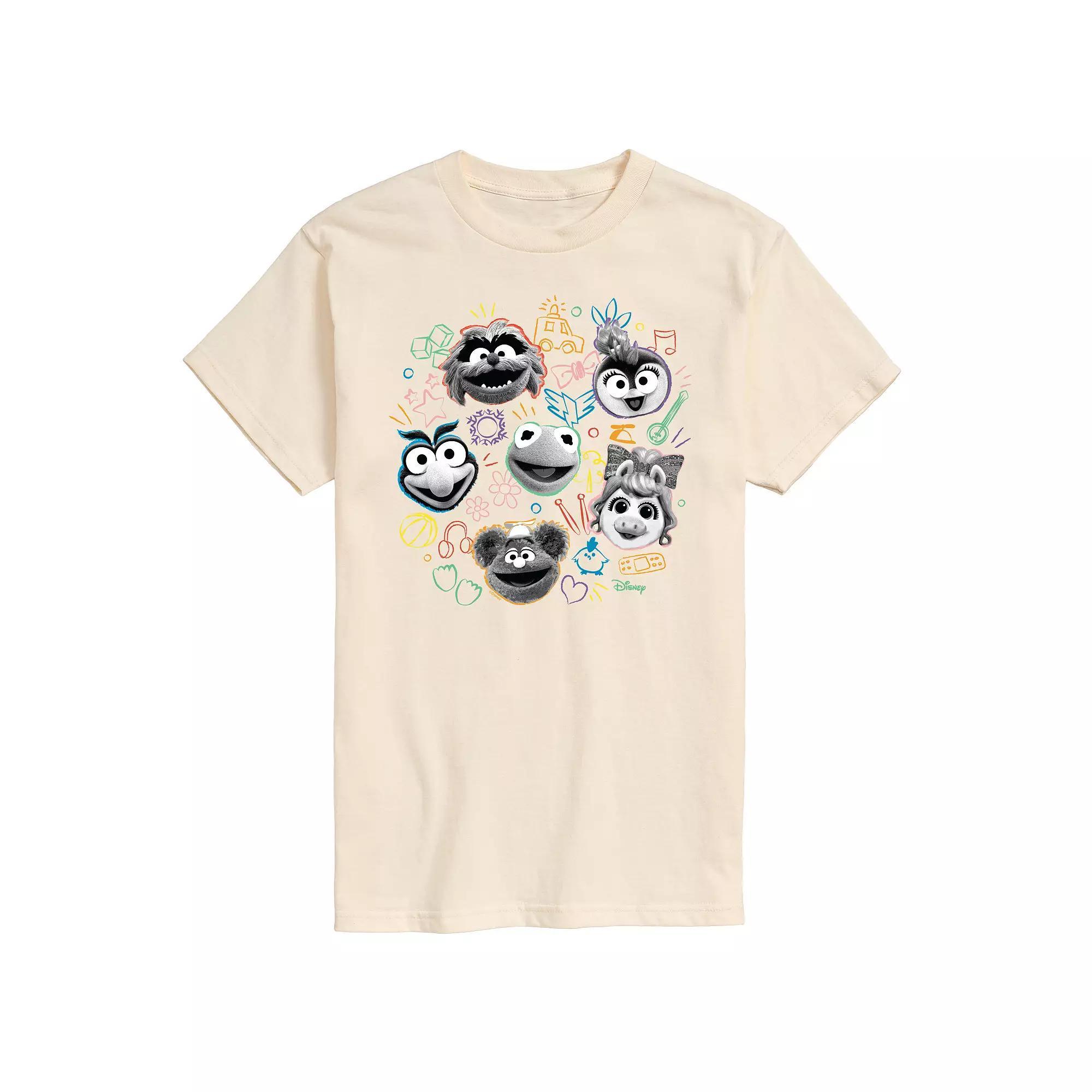 Disneys Muppet Babies Mens Faces Graphic Tee Product Image