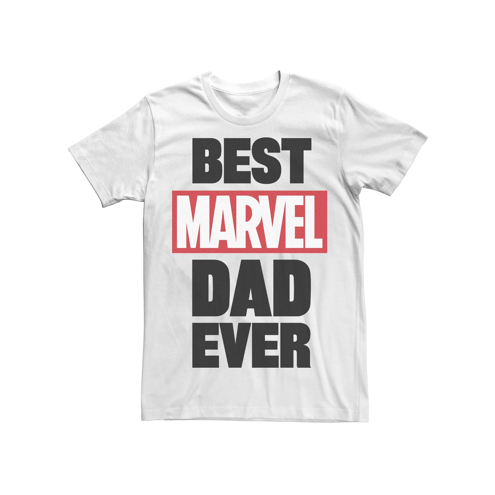 Men's Marvel Best Marvel Dad Graphic Tee, Size: XXL, White Product Image