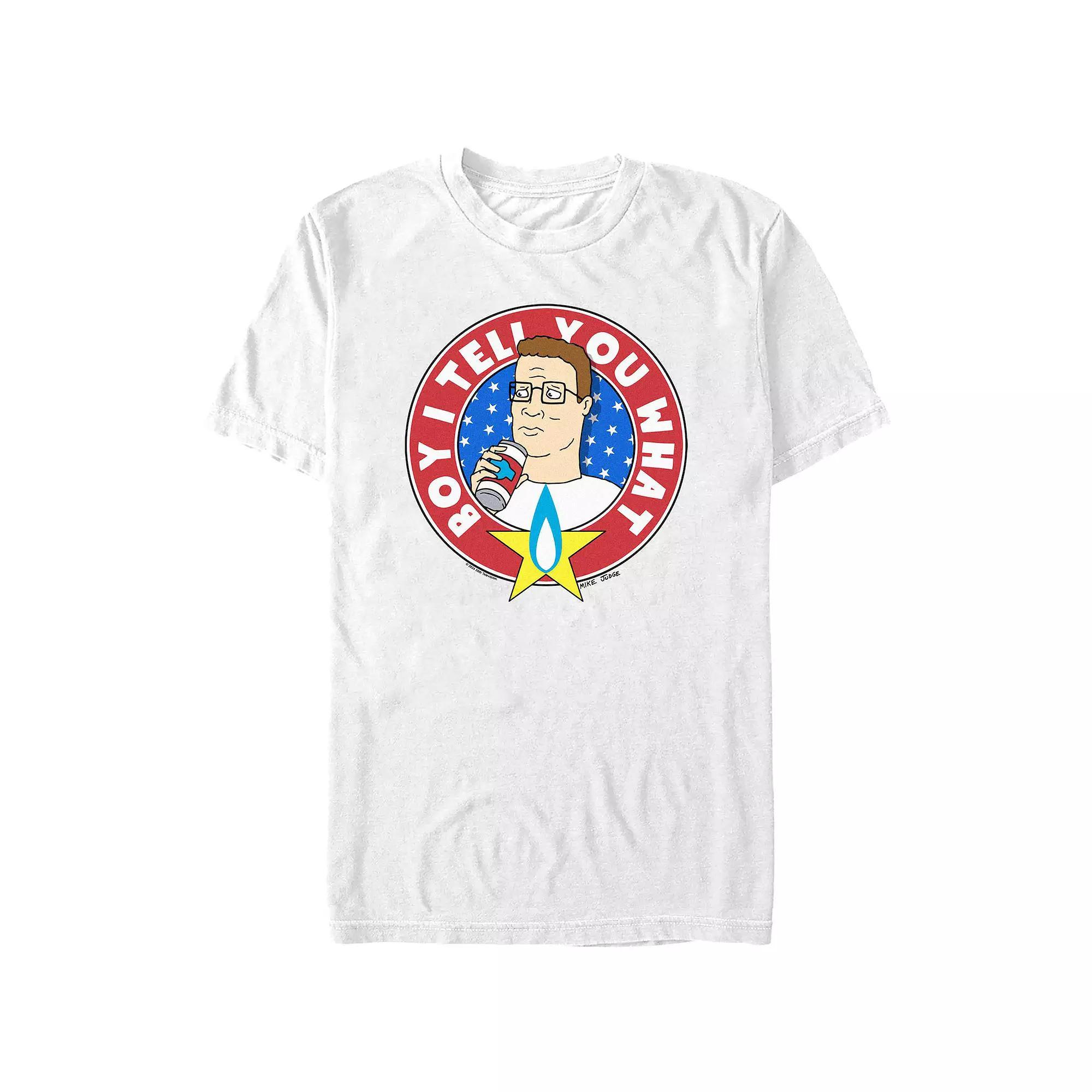 Men's King Of The Hill Boy I Tell You What Stamp Graphic Tee, Size: Medium, White Product Image