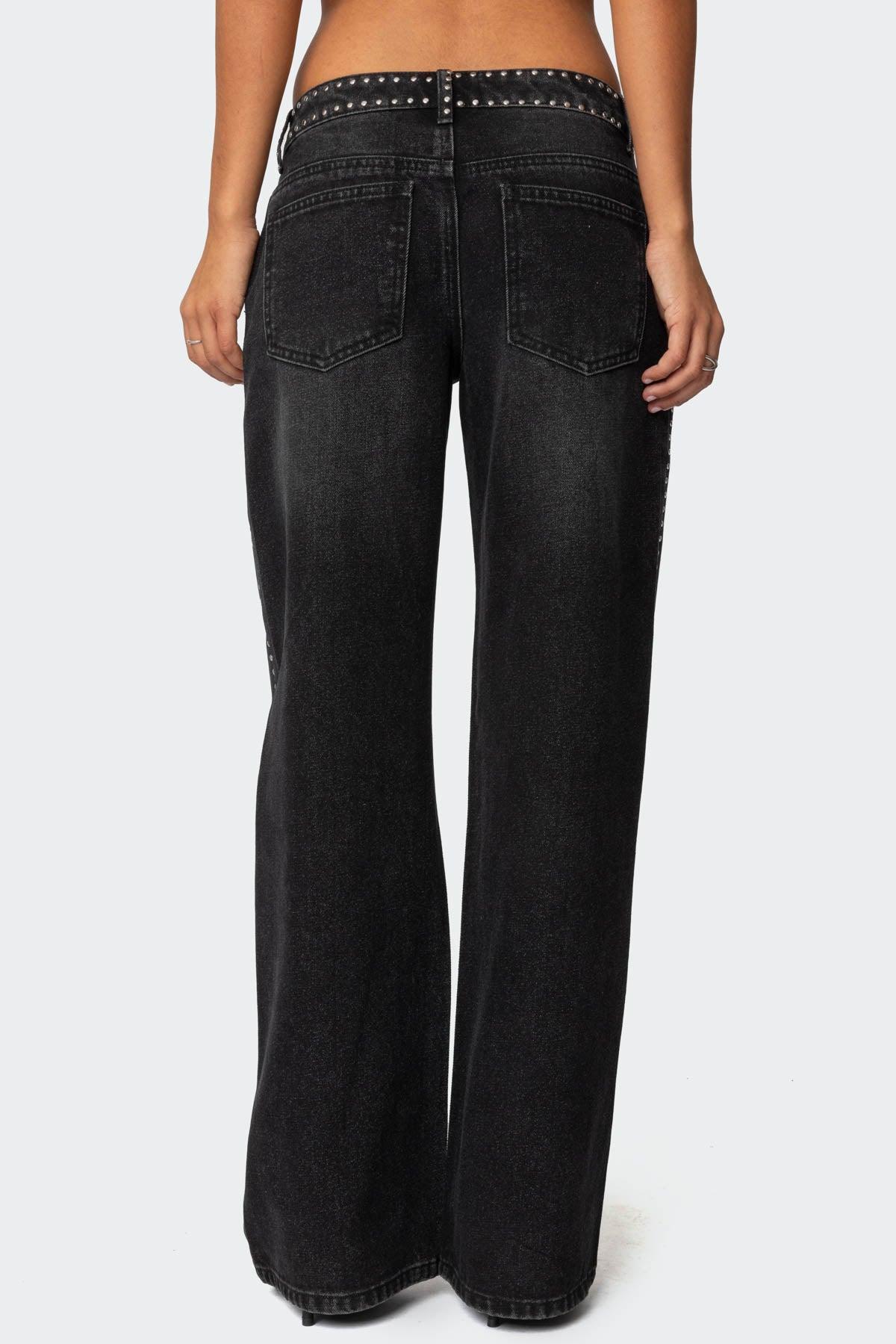 Quincy Studded Low Rise Jeans Product Image